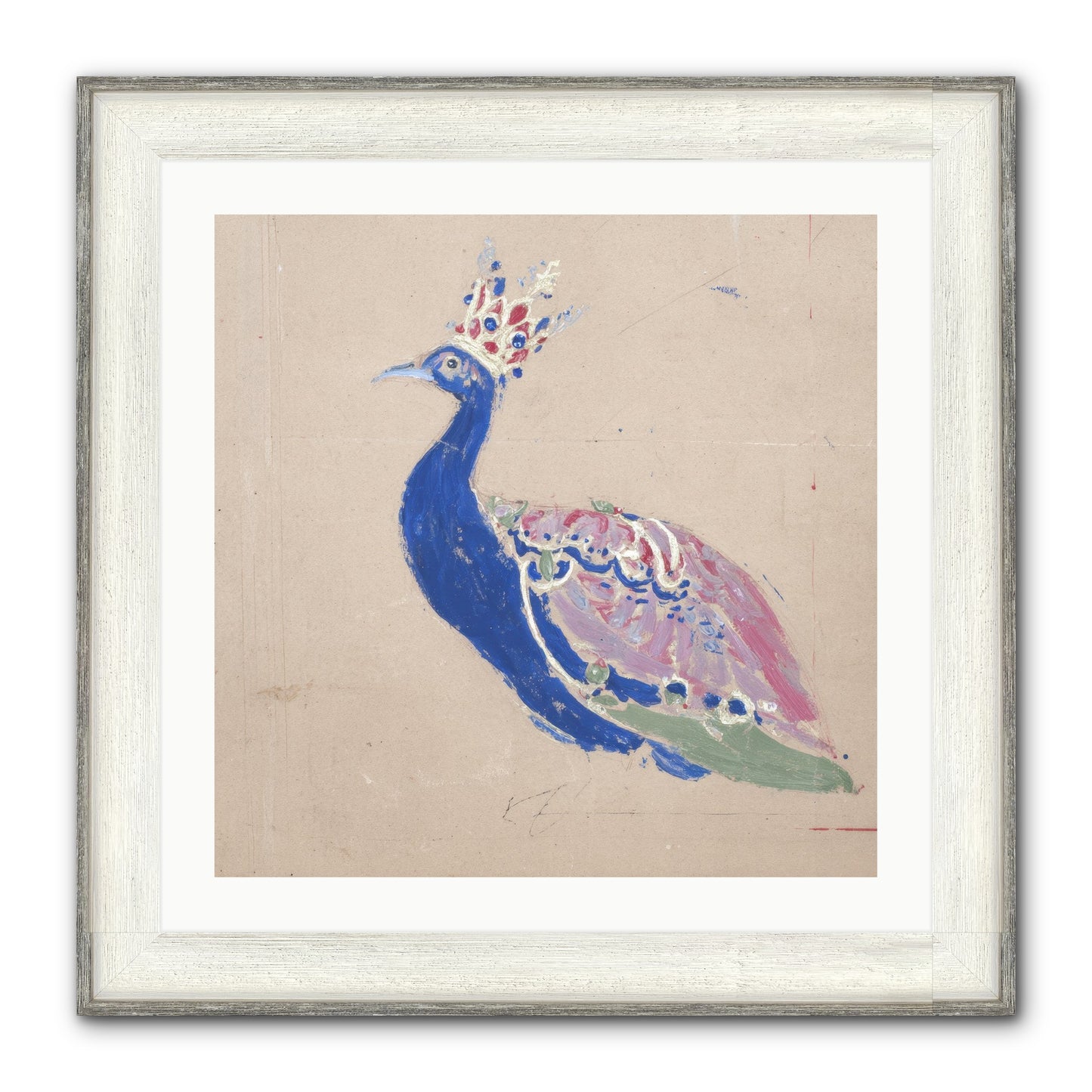 The Dapper Botanist Framed Print - Driftwood White 24x24