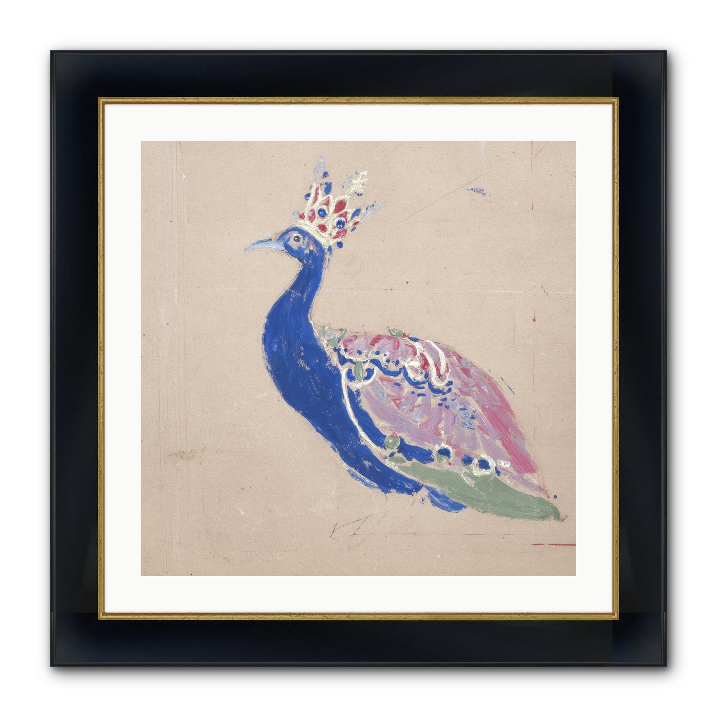 The Dapper Botanist Framed Print - Wide Black w/Gold 24x24