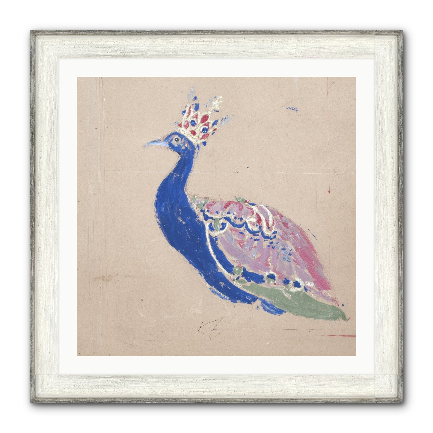 The Dapper Botanist Framed Print - Driftwood White 30x30