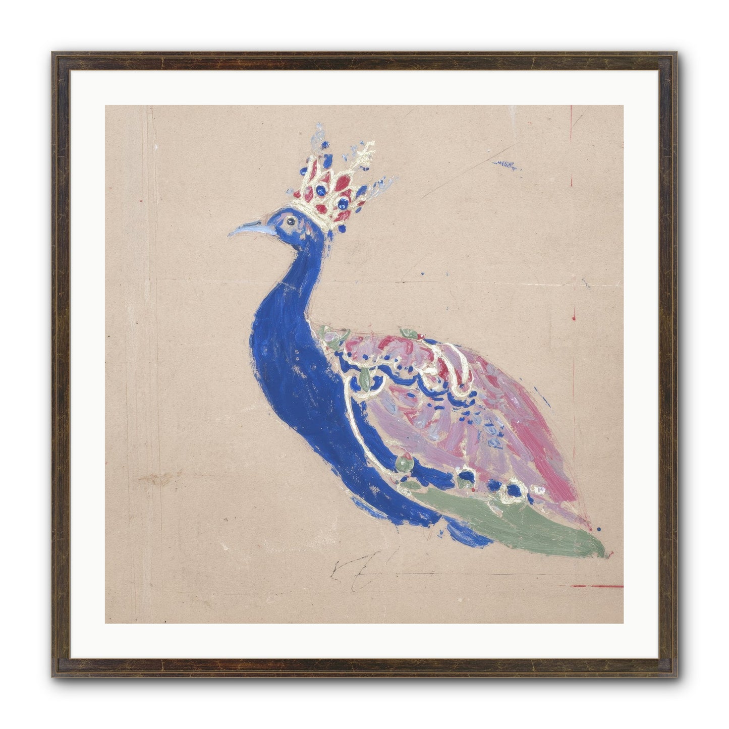 The Dapper Botanist Framed Print - Slimwoods Black/Gold 30x30