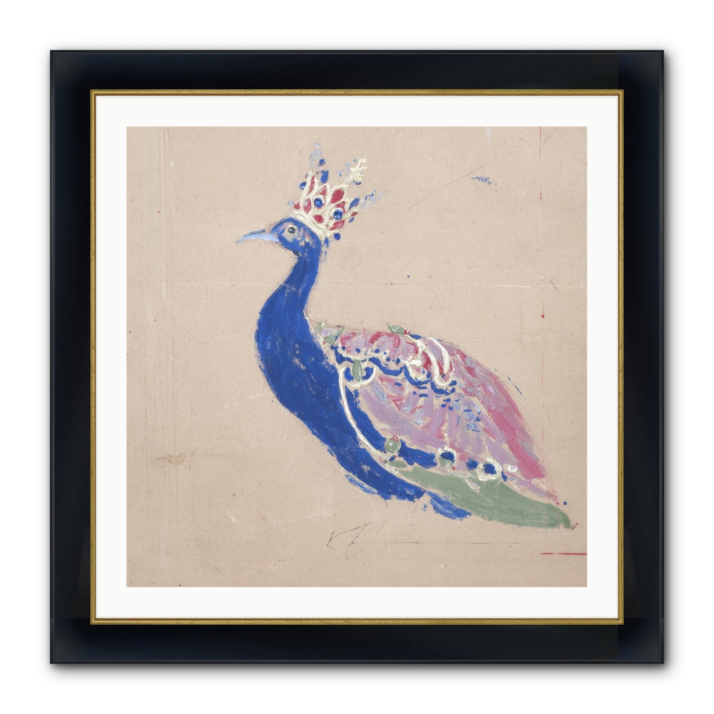 The Dapper Botanist Framed Print - Wide Black w/Gold 30x30