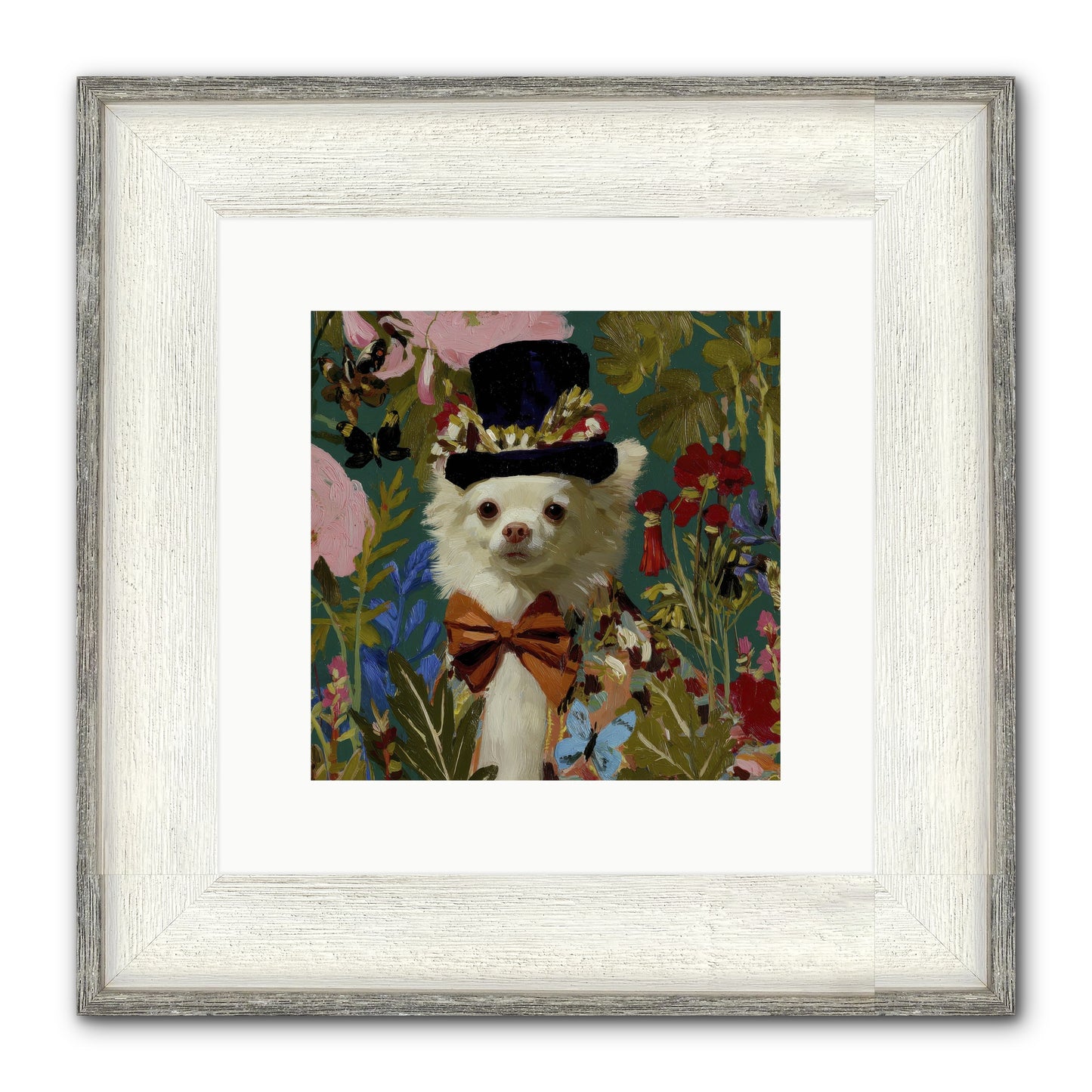 The Dappled Blazer Framed Print - Driftwood White 10x10