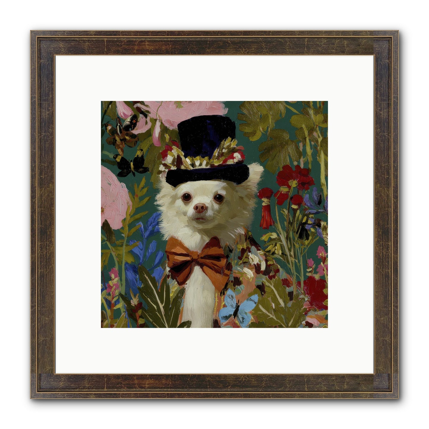 The Dappled Blazer Framed Print - Slimwoods Black/Gold 10x10