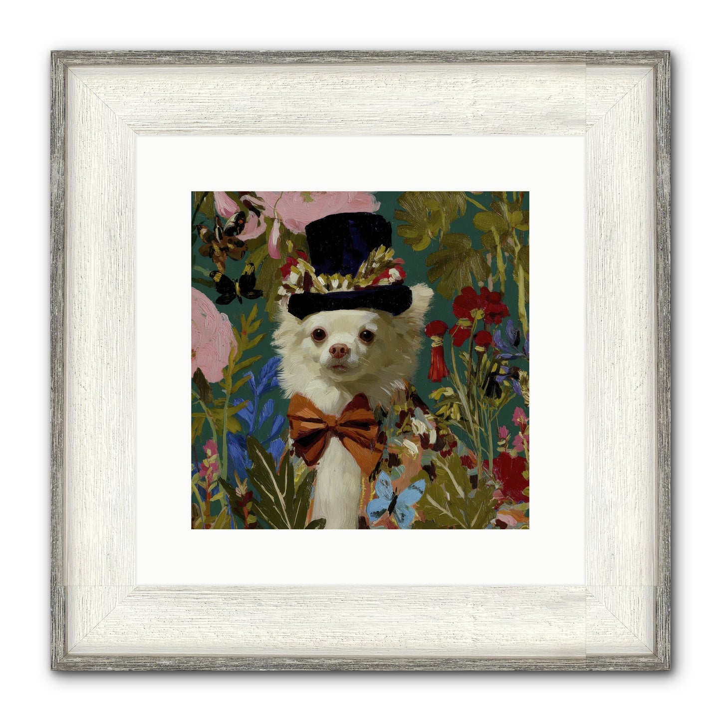 The Dappled Blazer Framed Print - Driftwood White 12x12