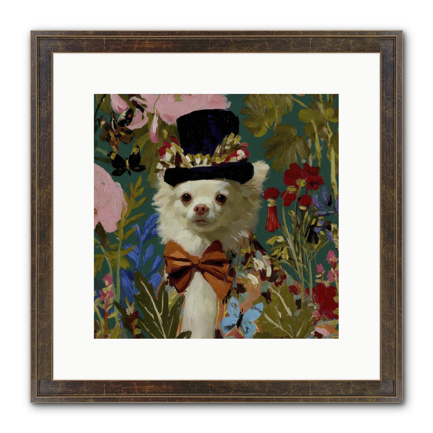 The Dappled Blazer Framed Print - Slimwoods Black/Gold 12x12