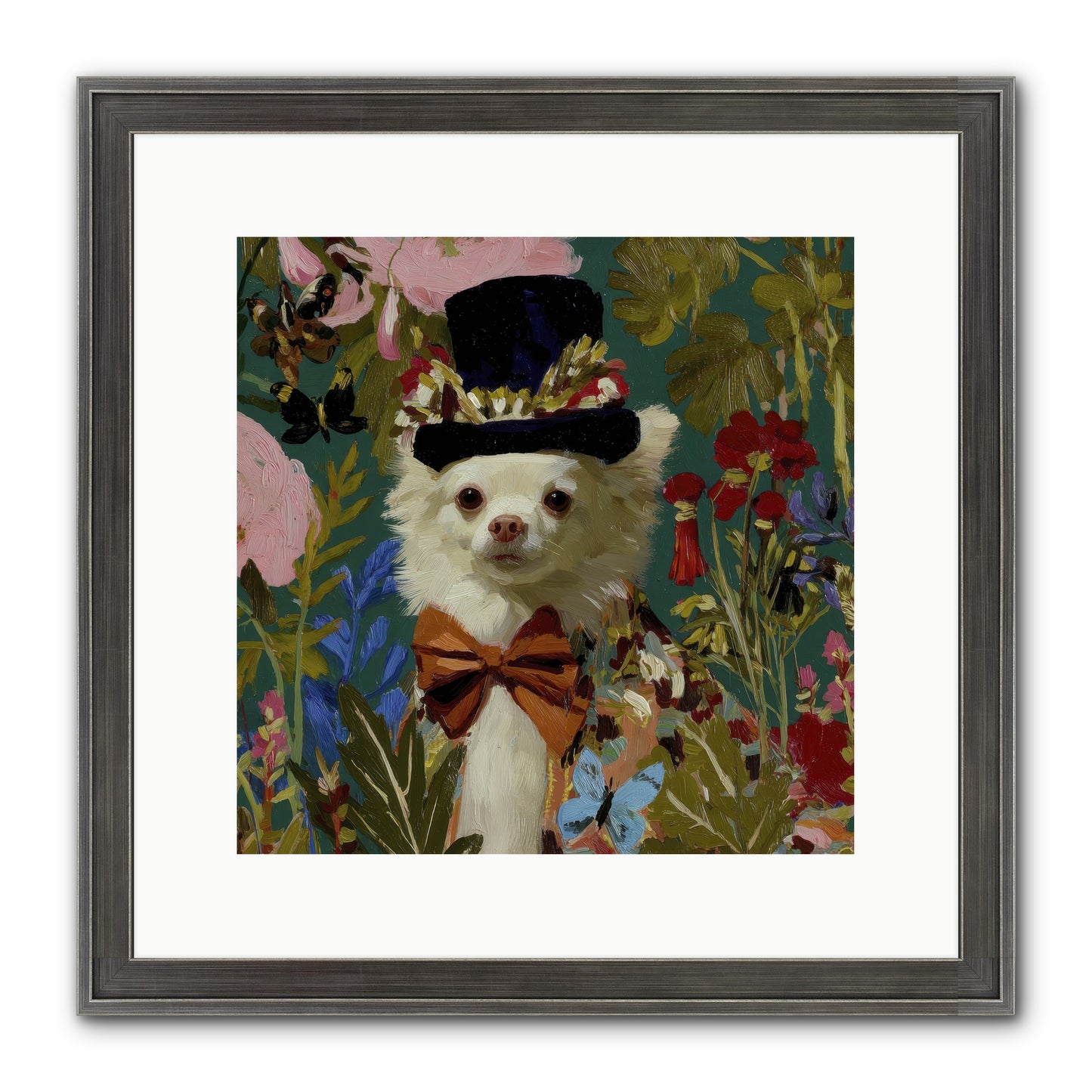 The Dappled Blazer Framed Print - Slimwoods Black/Silver 12x12