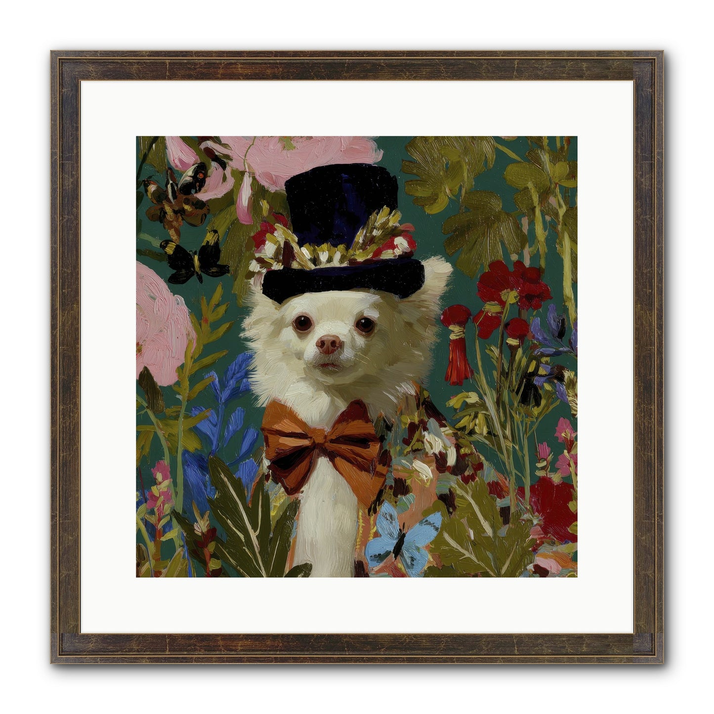 The Dappled Blazer Framed Print - Slimwoods Black/Gold 16x16