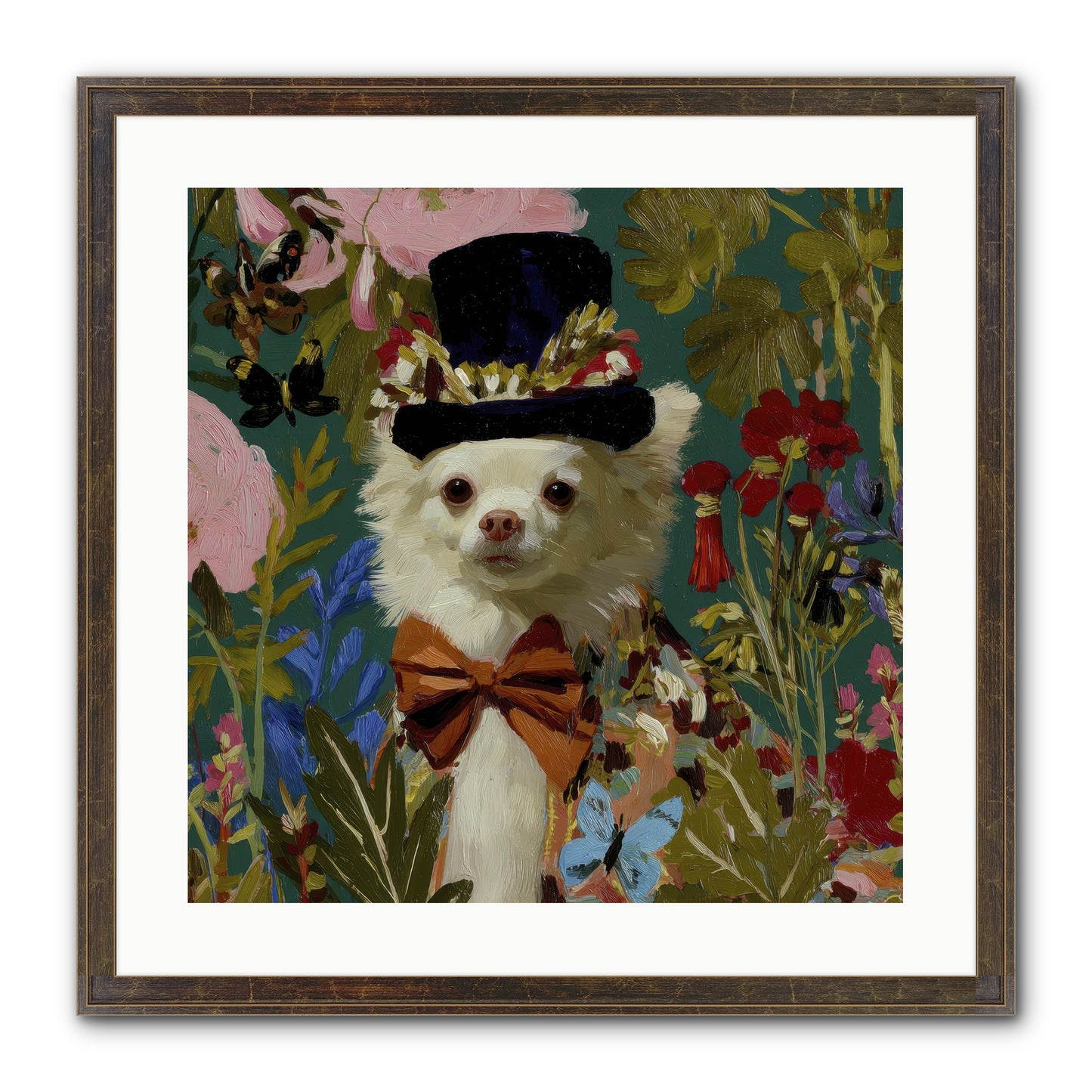The Dappled Blazer Framed Print - Slimwoods Black/Gold 20x20