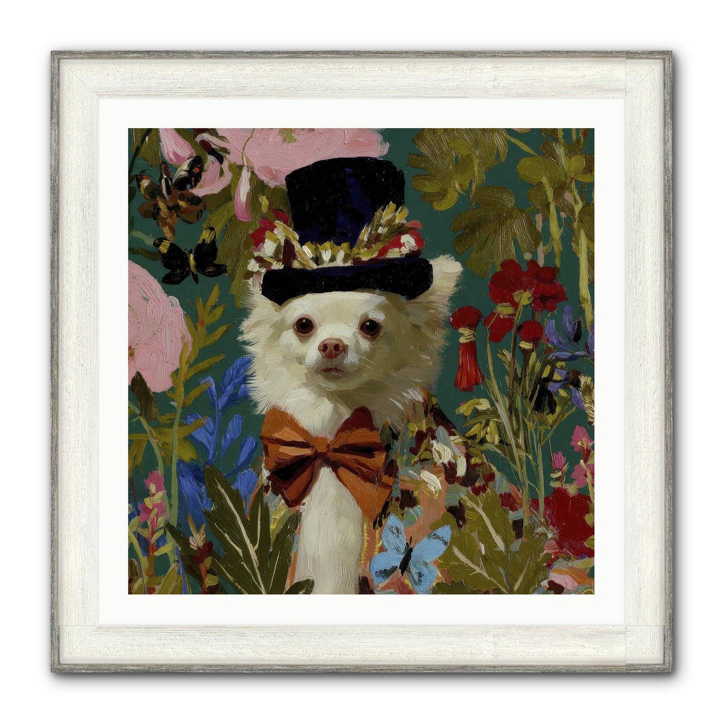 The Dappled Blazer Framed Print - Driftwood White 30x30