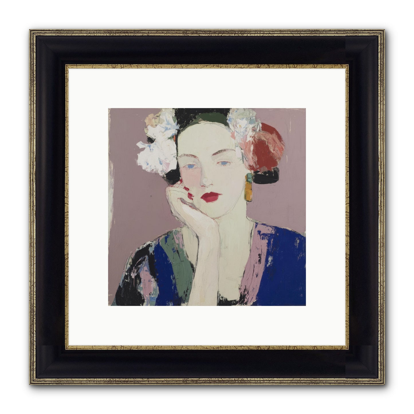 The Daydreamer's Companion Framed Print - Black & Gold 10x10
