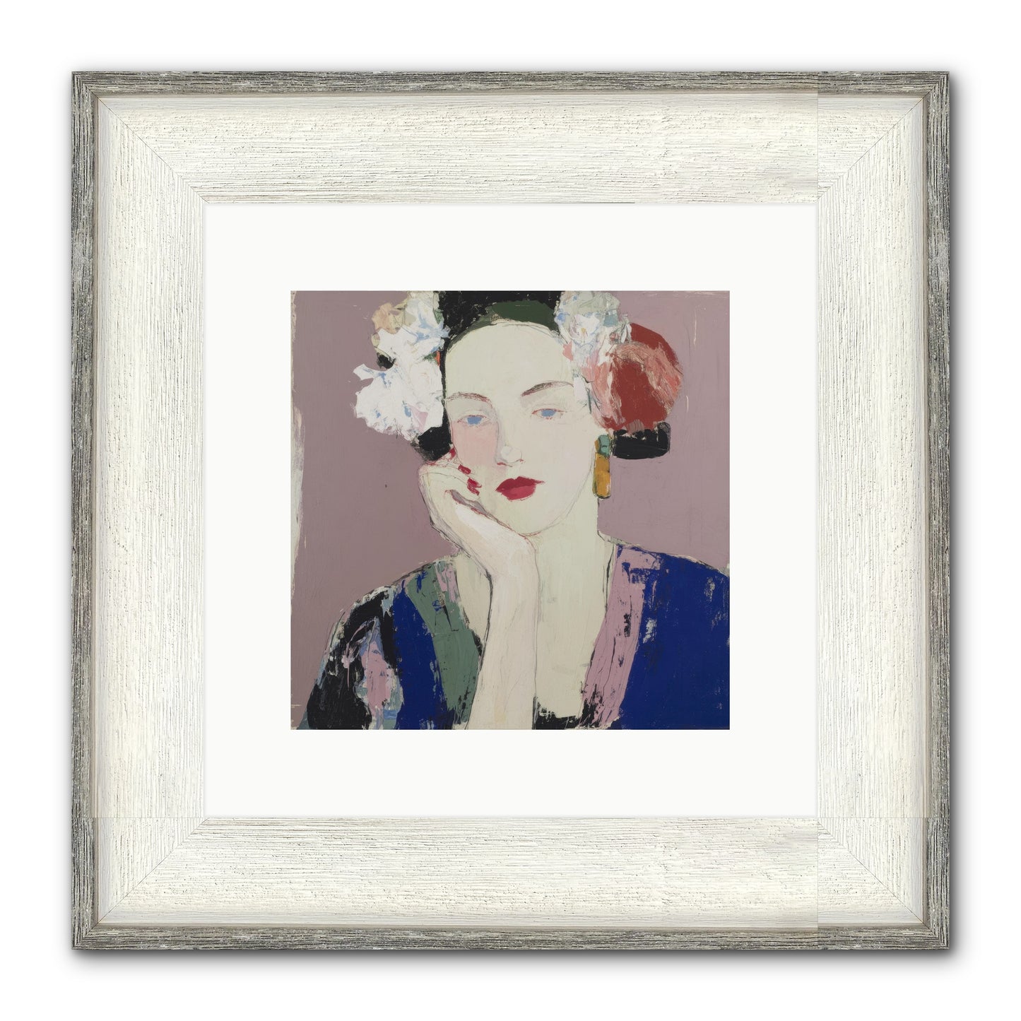 The Daydreamer's Companion Framed Print - Driftwood White 10x10
