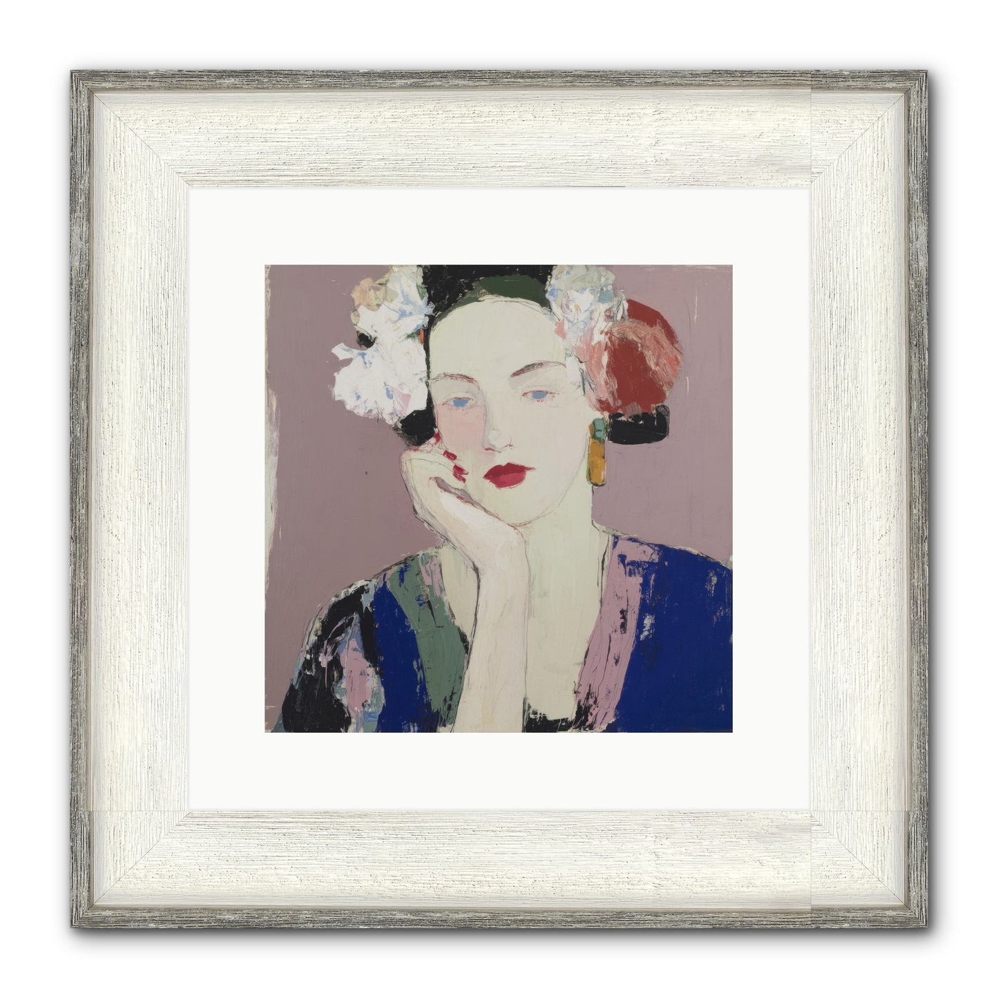 The Daydreamer's Companion Framed Print - Driftwood White 12x12