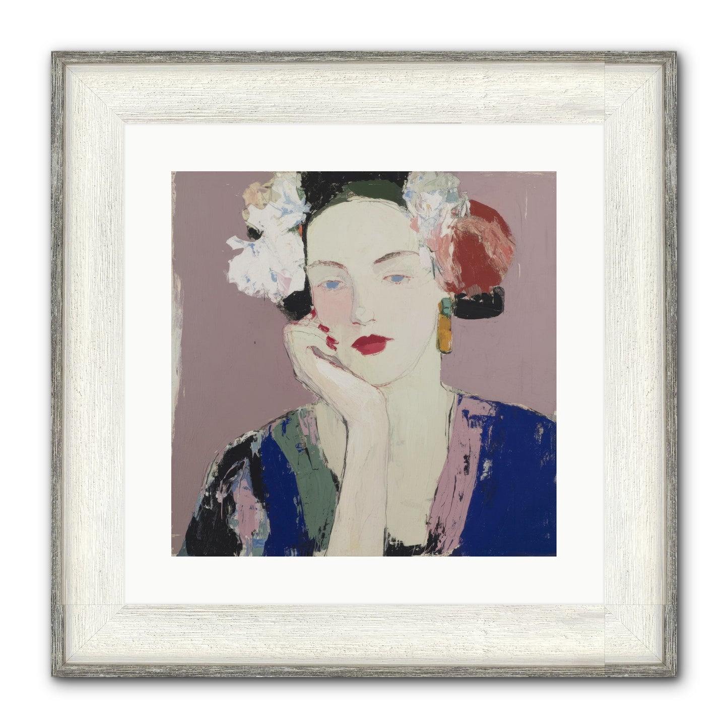 The Daydreamer's Companion Framed Print - Driftwood White 16x16