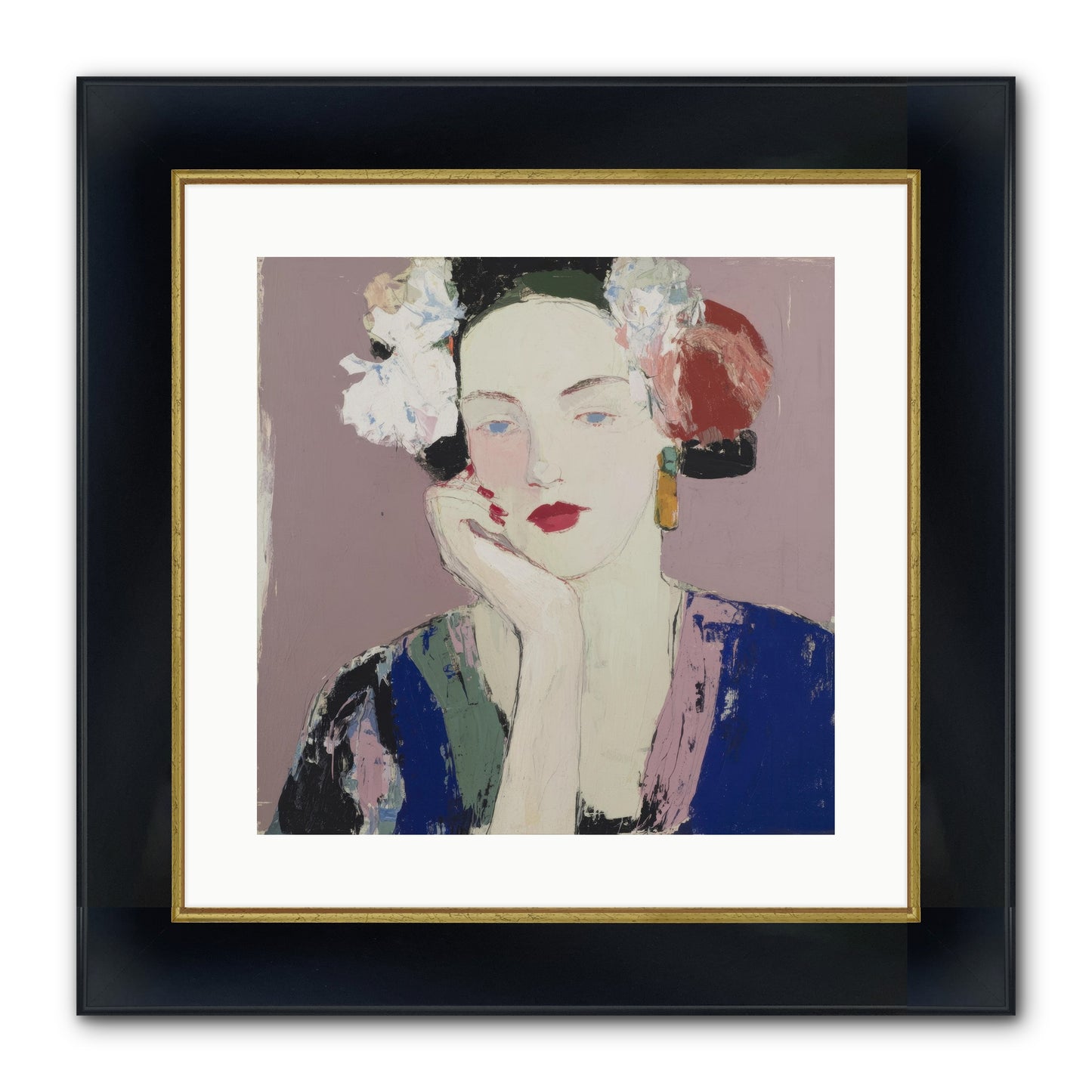 The Daydreamer's Companion Framed Print - Wide Black w/Gold 16x16