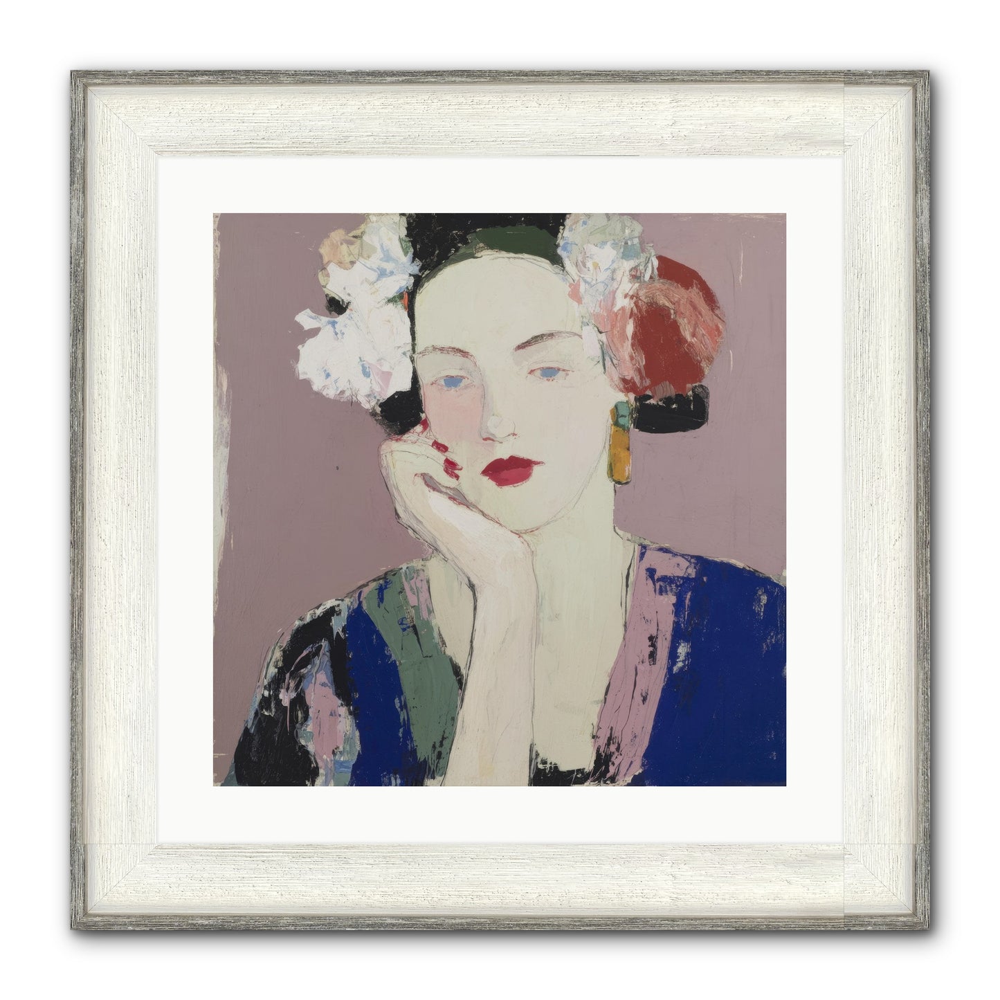 The Daydreamer's Companion Framed Print - Driftwood White 20x20