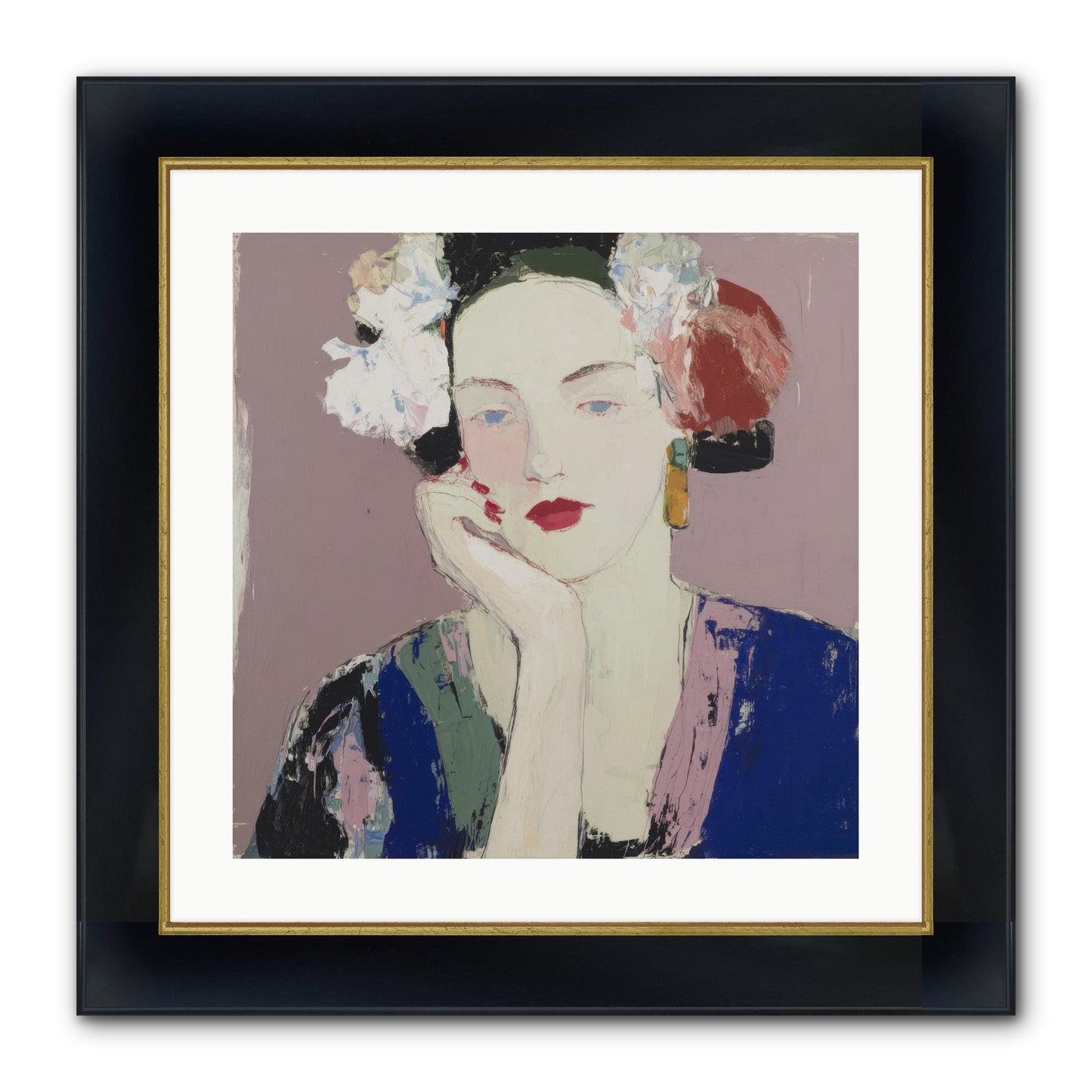 The Daydreamer's Companion Framed Print - Wide Black w/Gold 20x20