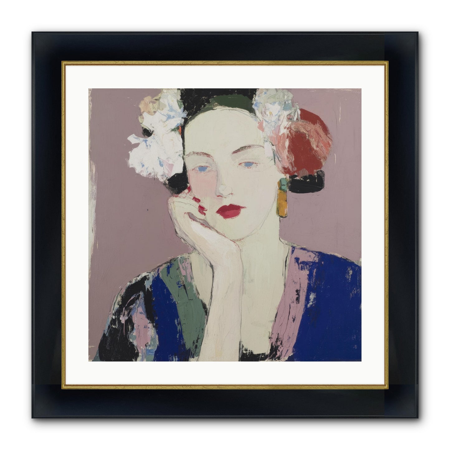 The Daydreamer's Companion Framed Print - Wide Black w/Gold 24x24