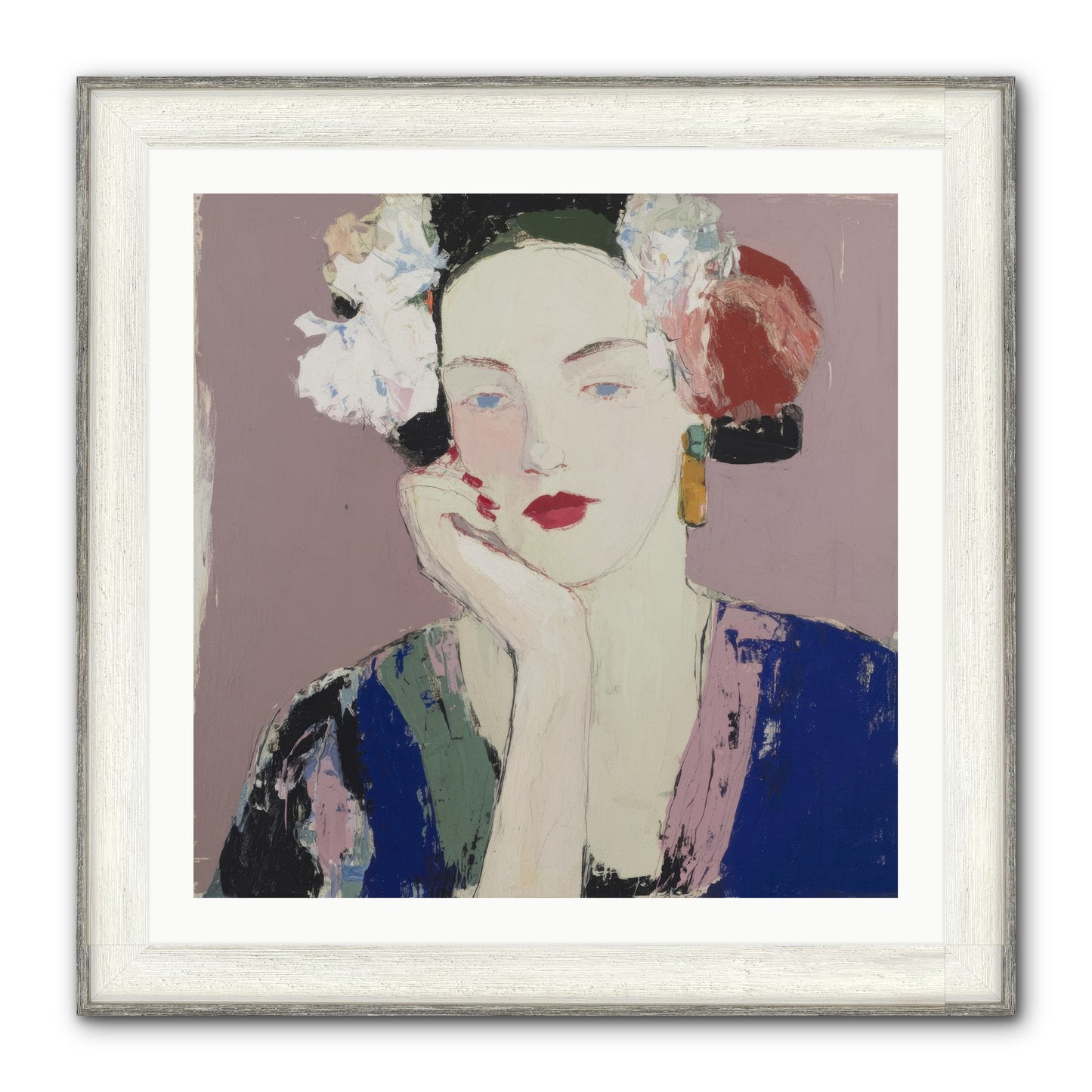 The Daydreamer's Companion Framed Print - Driftwood White 30x30