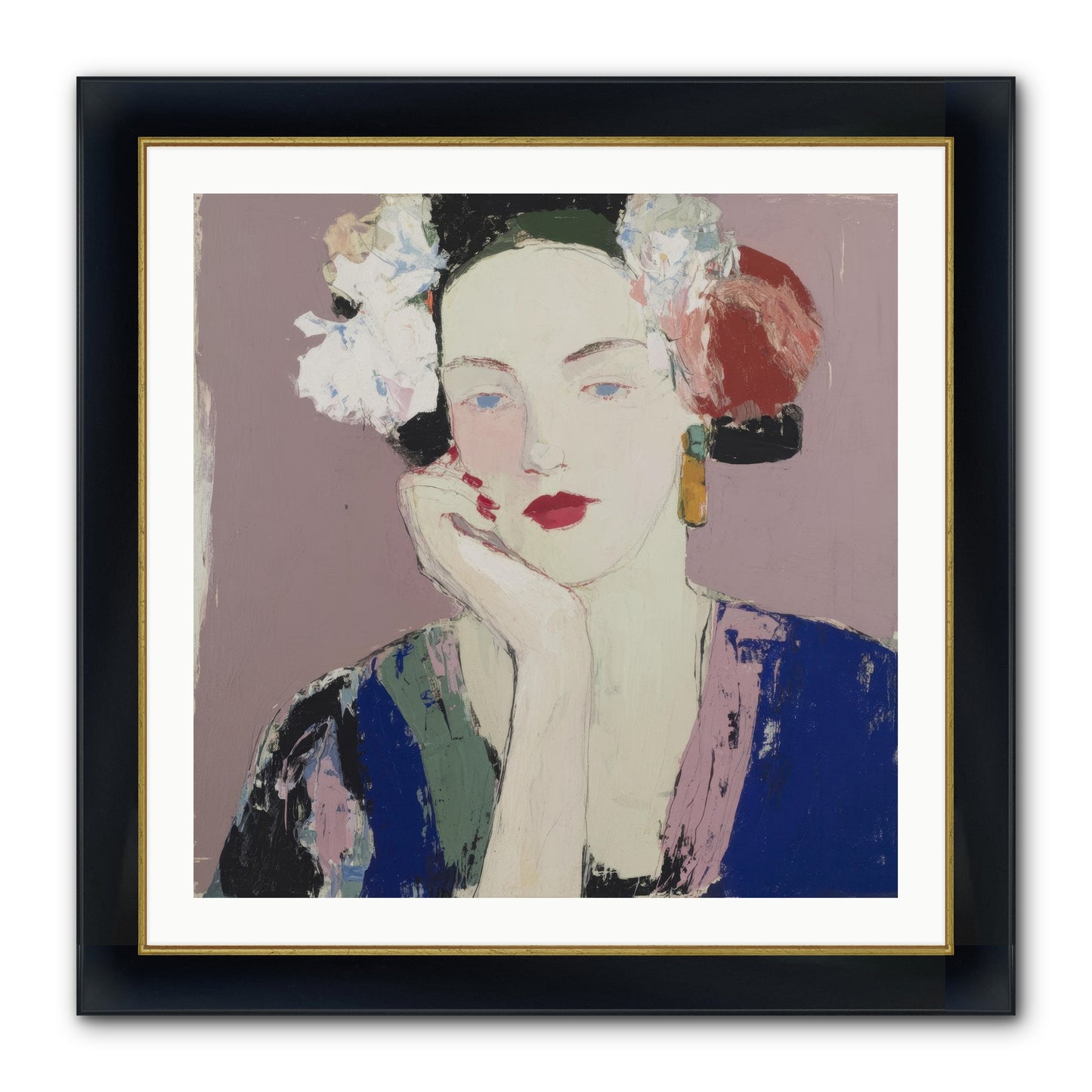 The Daydreamer's Companion Framed Print - Wide Black w/Gold 30x30