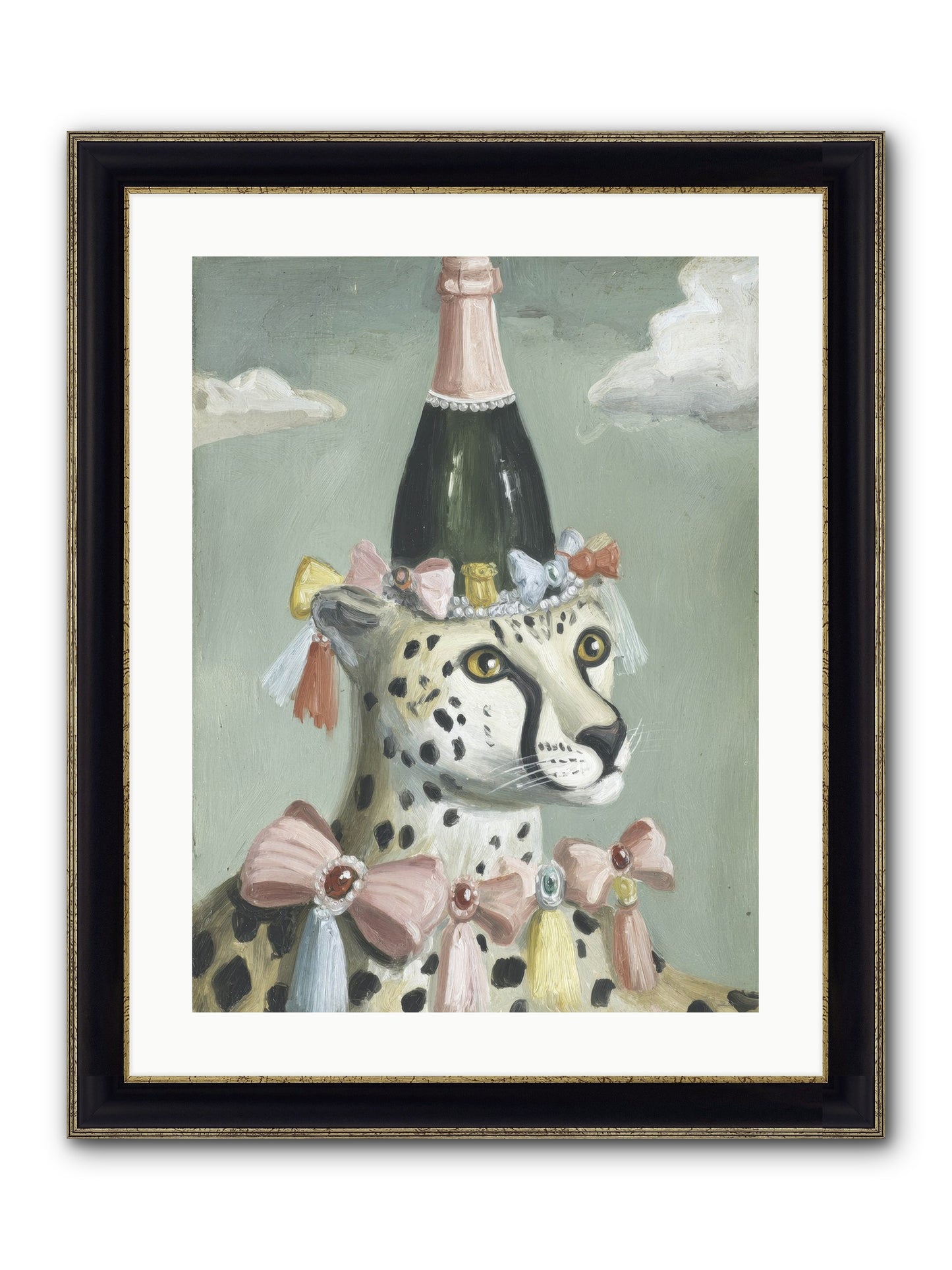 The Dazzling Interlude Framed Print - Black & Gold 18x24