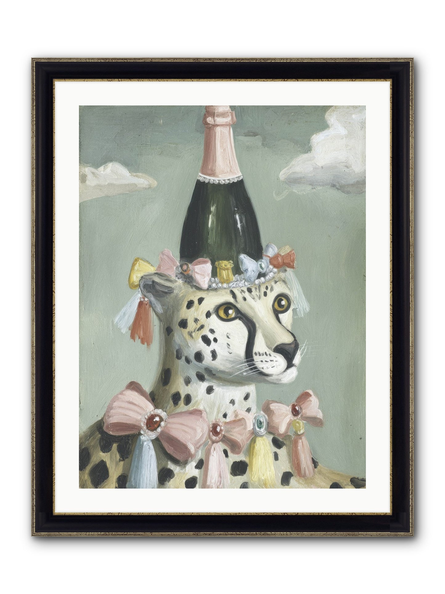 The Dazzling Interlude Framed Print - Black & Gold 24x32