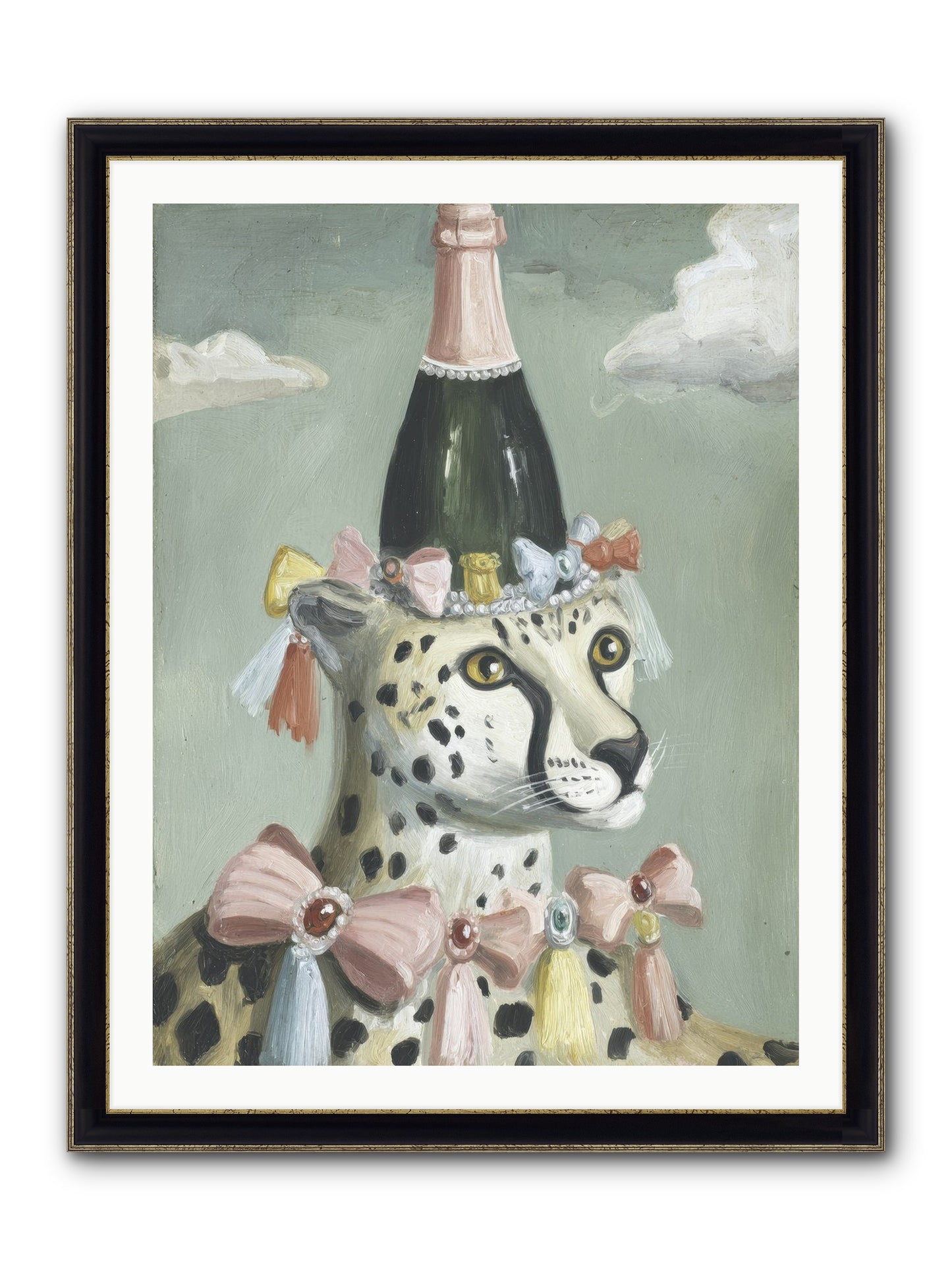 The Dazzling Interlude Framed Print - Black & Gold 30x40