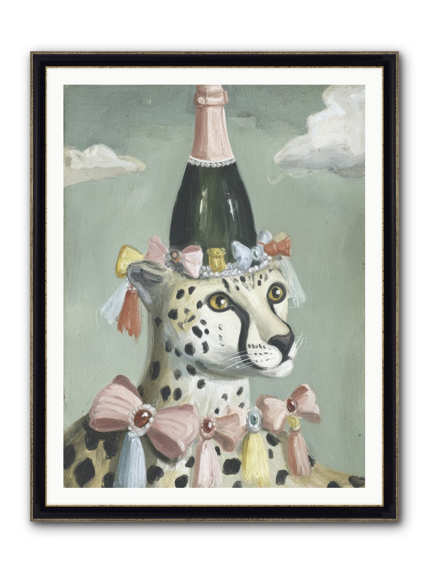 The Dazzling Interlude Framed Print - Black & Gold 36x48