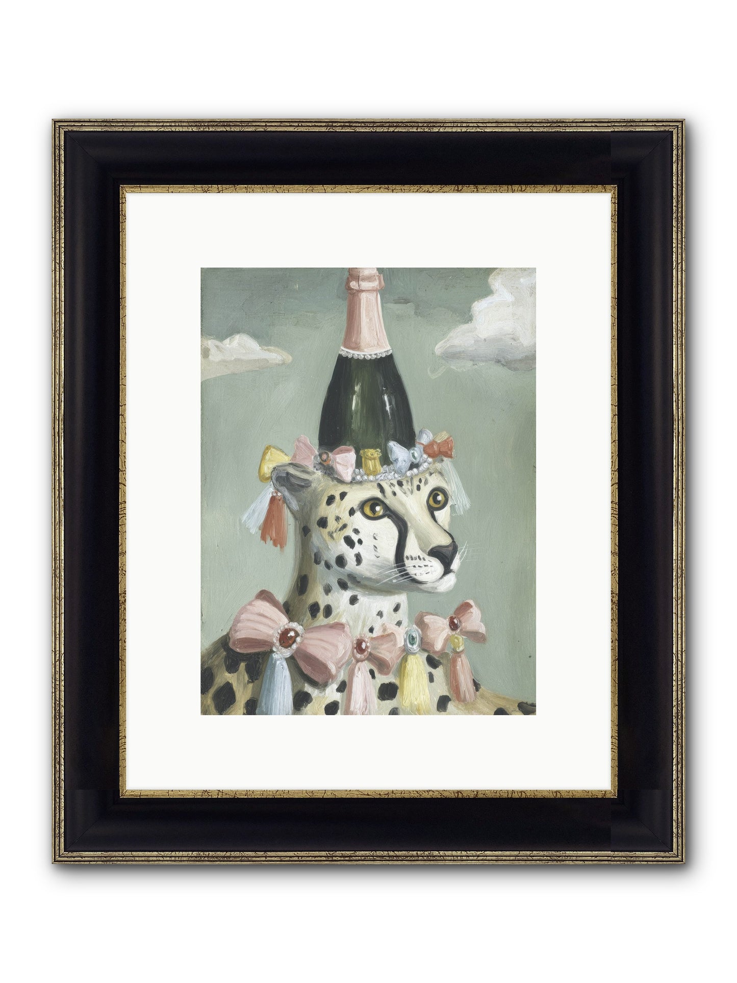 The Dazzling Interlude Framed Print - Black & Gold 9x12