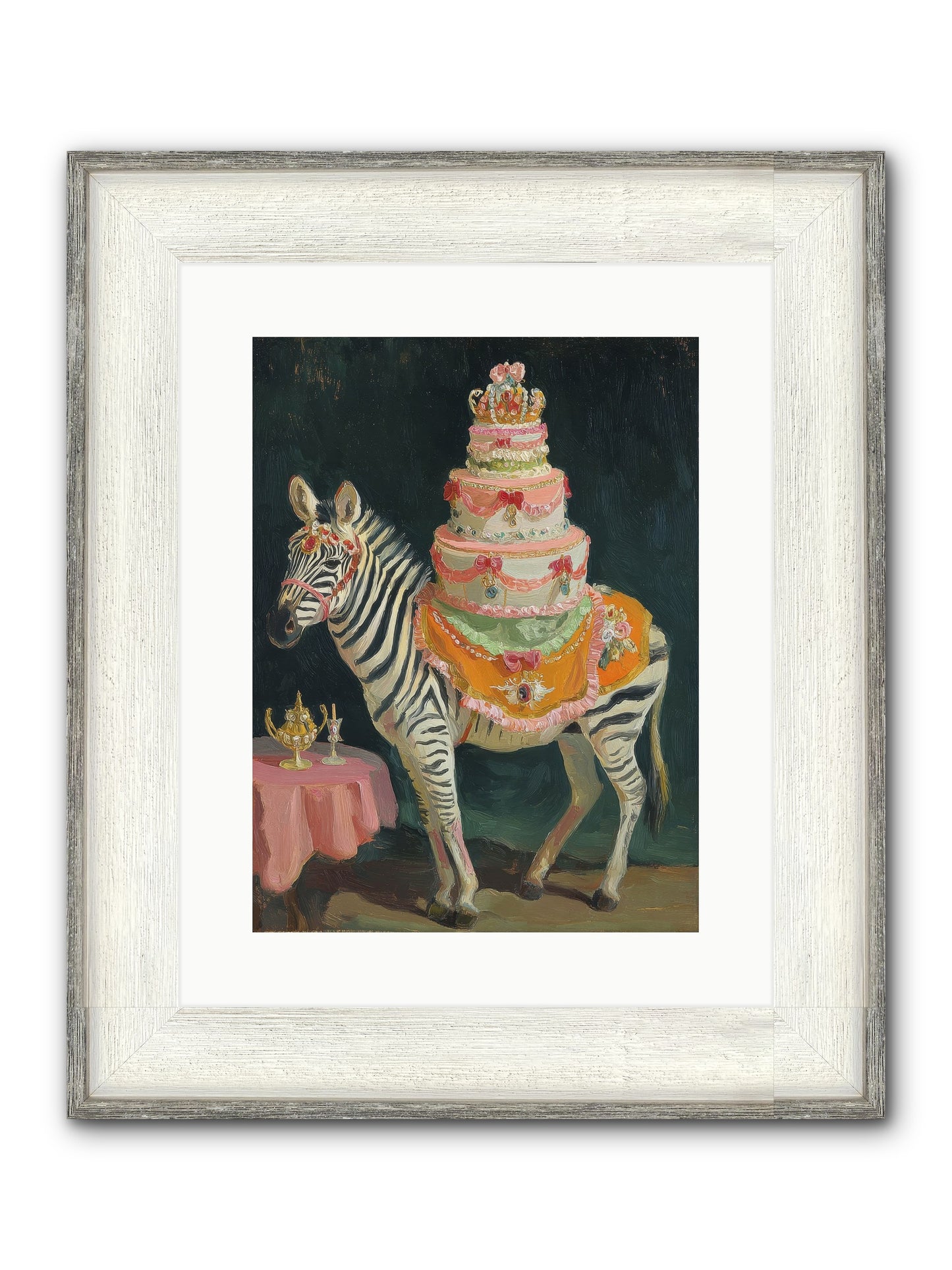 The Decadent Interlude Framed Print - Driftwood White 12x16