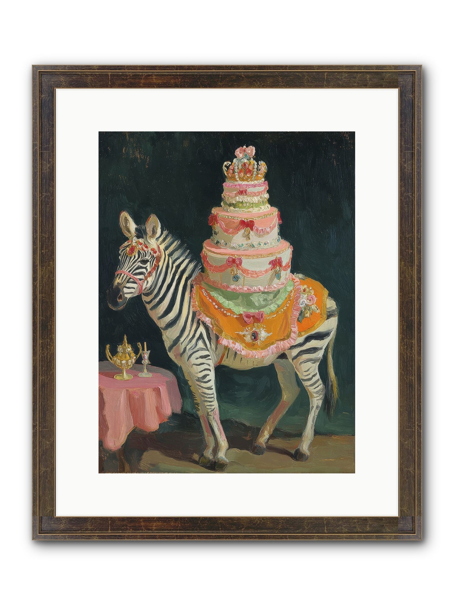 The Decadent Interlude Framed Print - Slimwoods Black/Gold 12x16