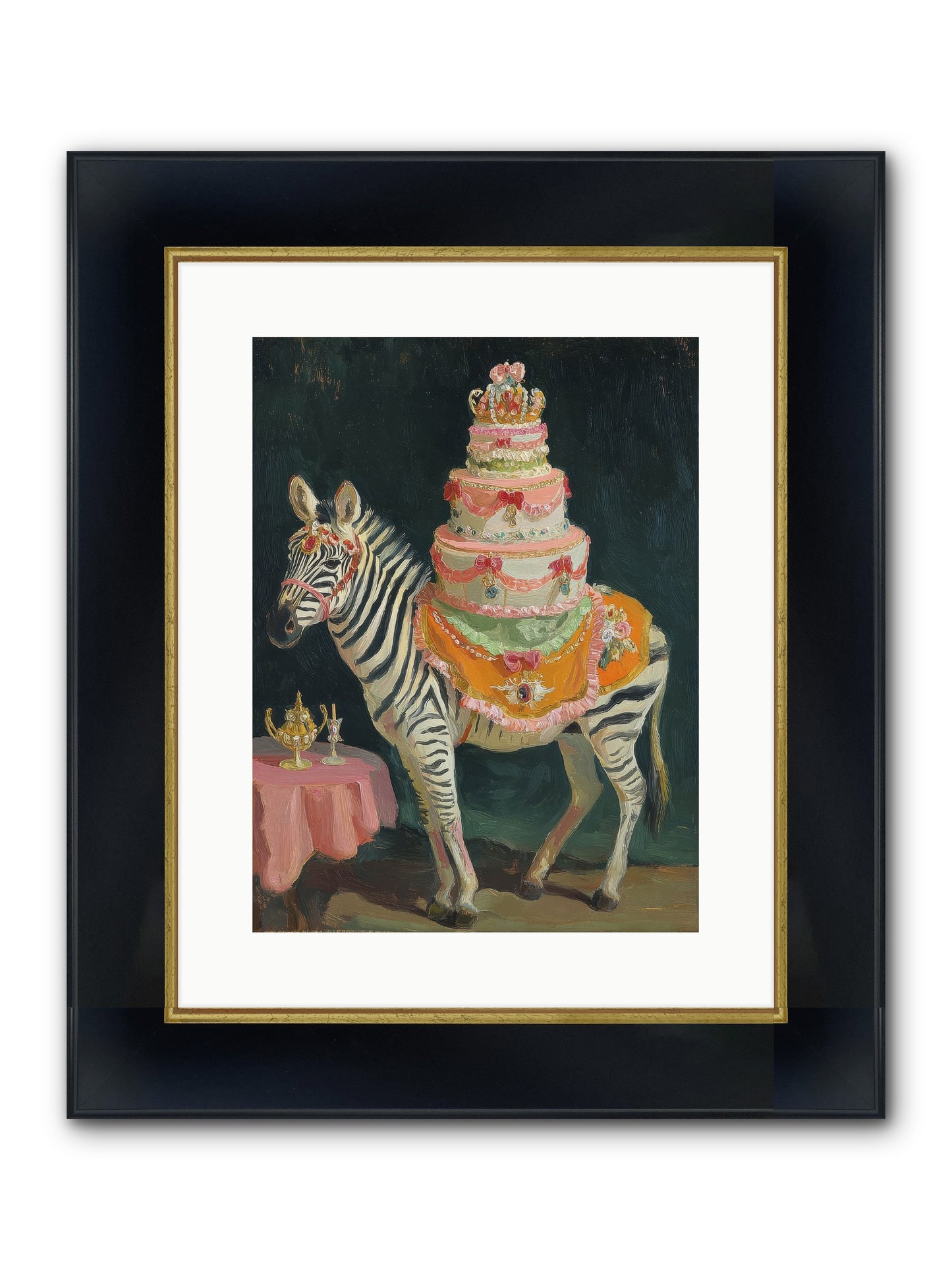 The Decadent Interlude Framed Print - Wide Black w/Gold 12x16
