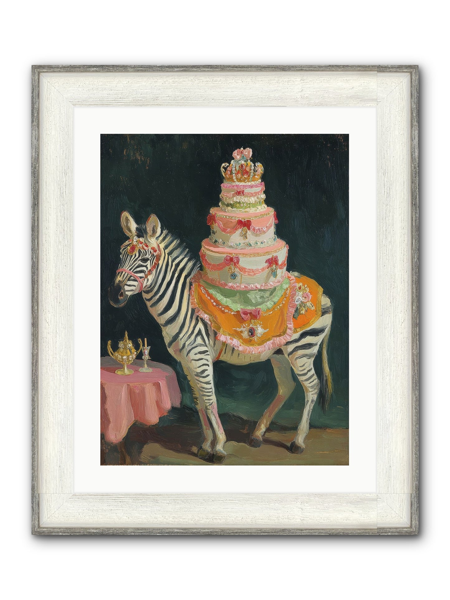 The Decadent Interlude Framed Print - Driftwood White 18x24