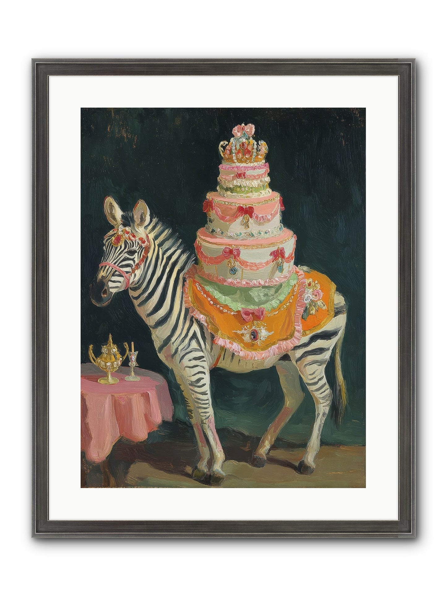 The Decadent Interlude Framed Print - Slimwoods Black/Silver 18x24