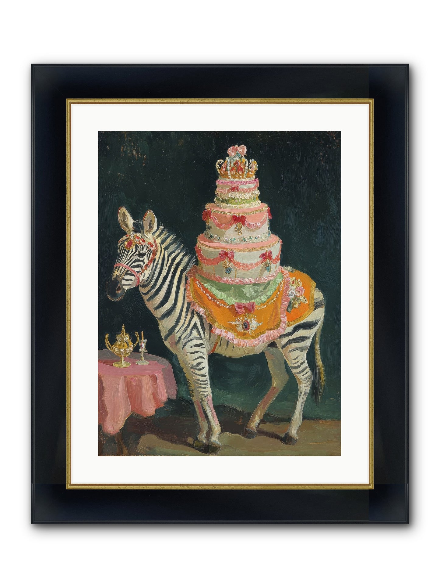 The Decadent Interlude Framed Print - Wide Black w/Gold 18x24