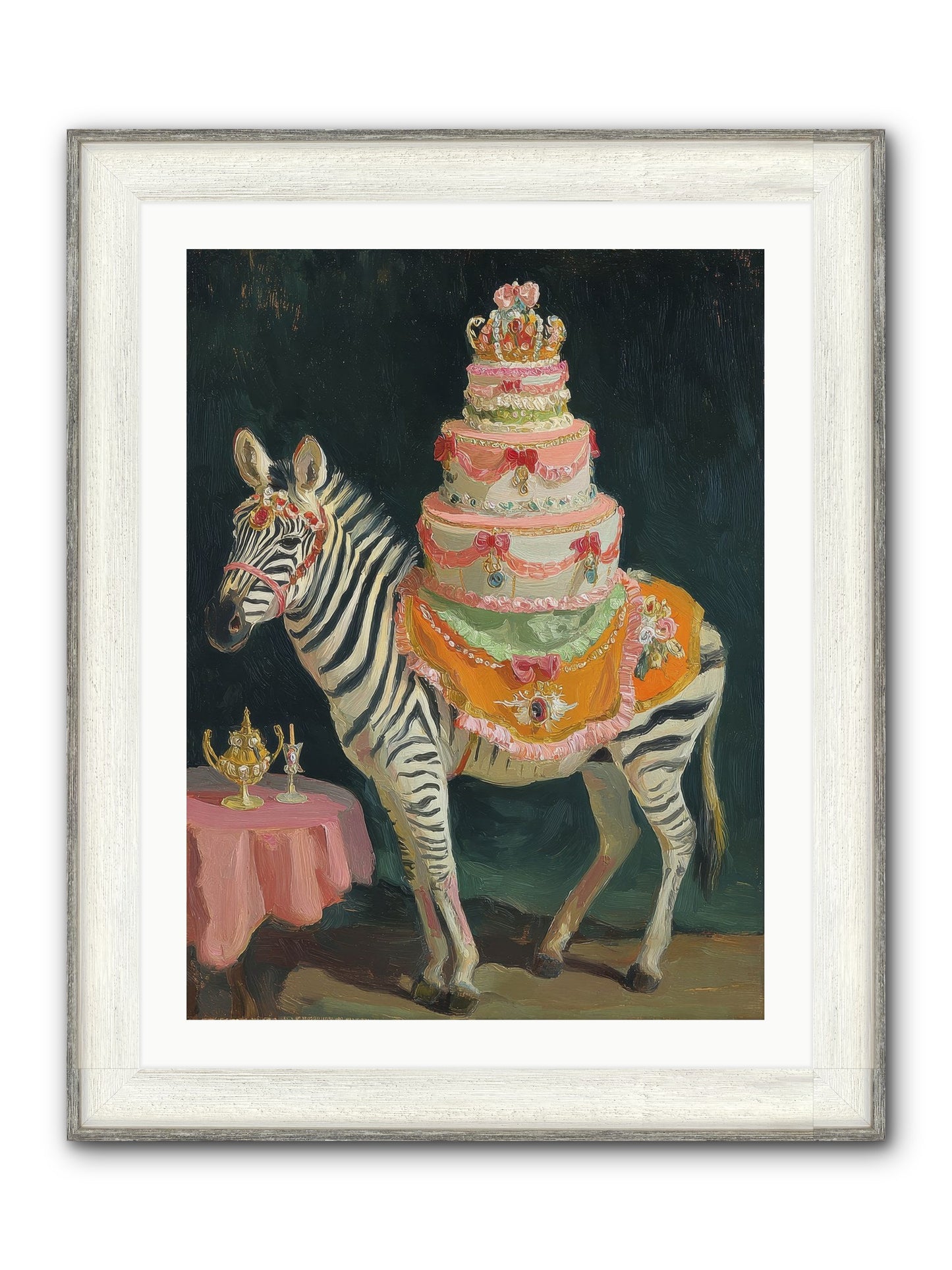 The Decadent Interlude Framed Print - Driftwood White 24x32