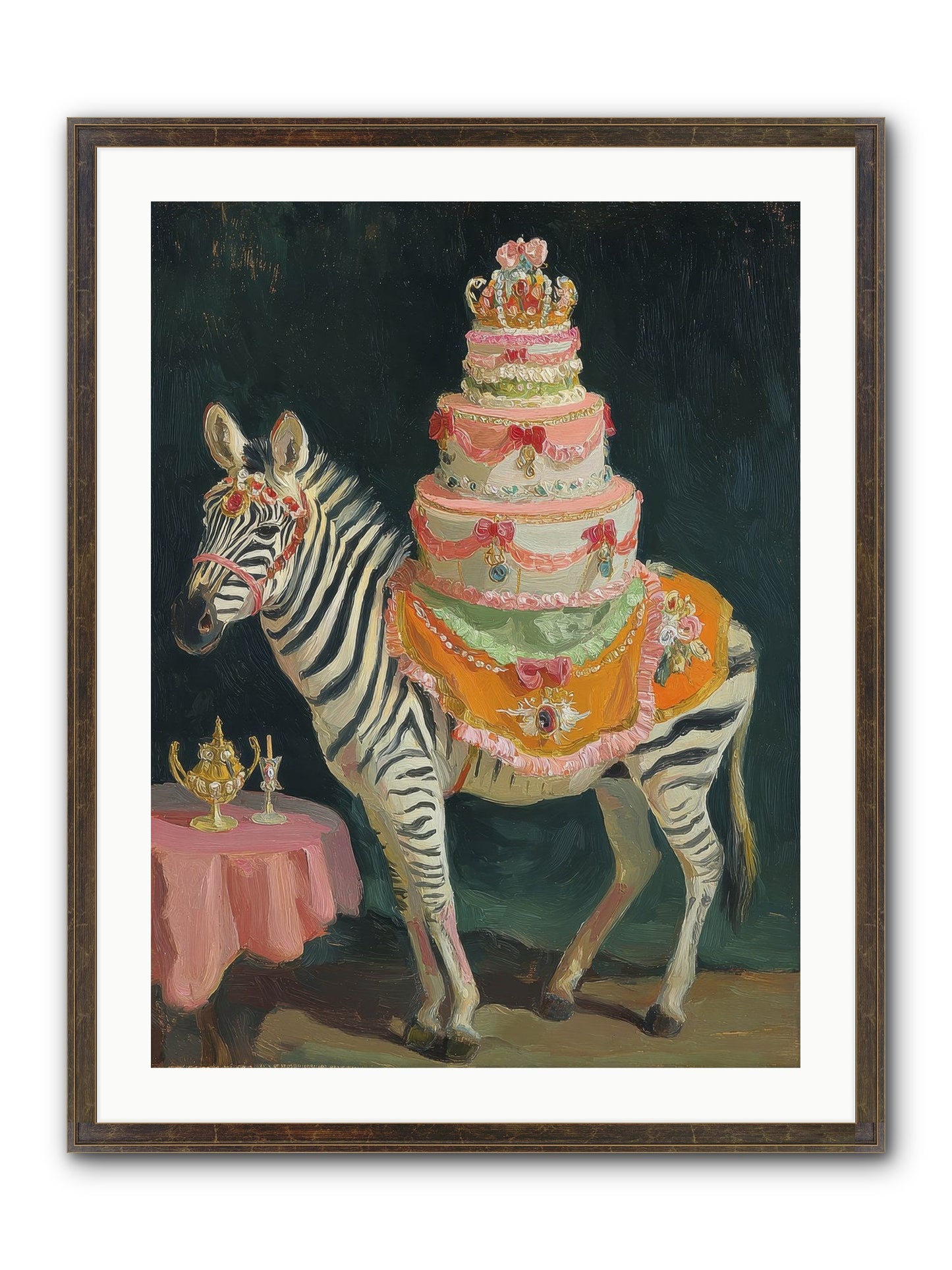 The Decadent Interlude Framed Print - Slimwoods Black/Gold 24x32