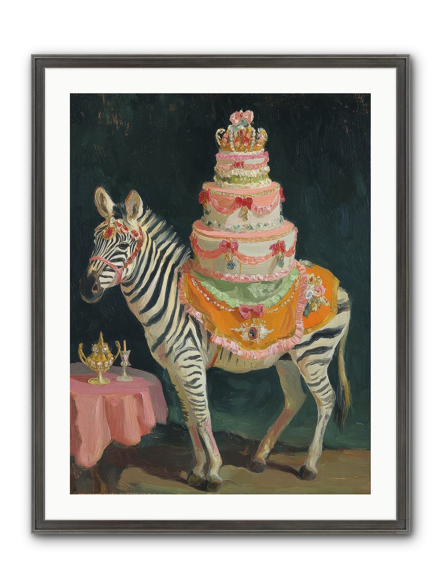 The Decadent Interlude Framed Print - Slimwoods Black/Silver 24x32
