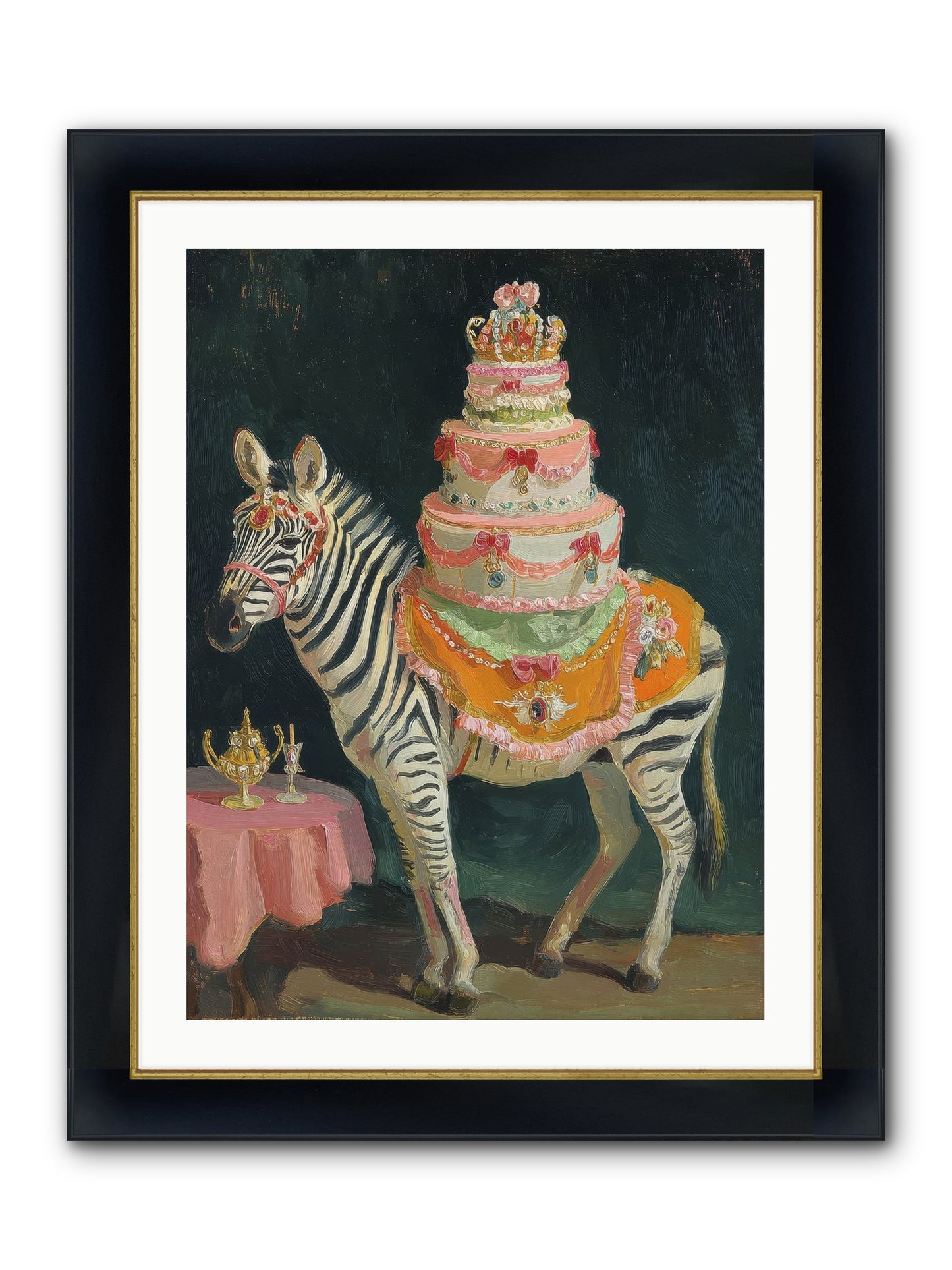 The Decadent Interlude Framed Print - Wide Black w/Gold 24x32