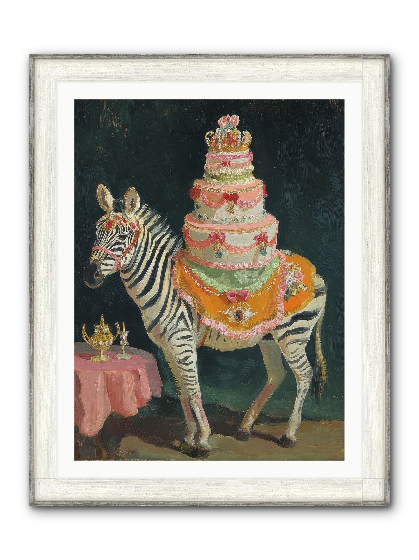 The Decadent Interlude Framed Print - Driftwood White 30x40
