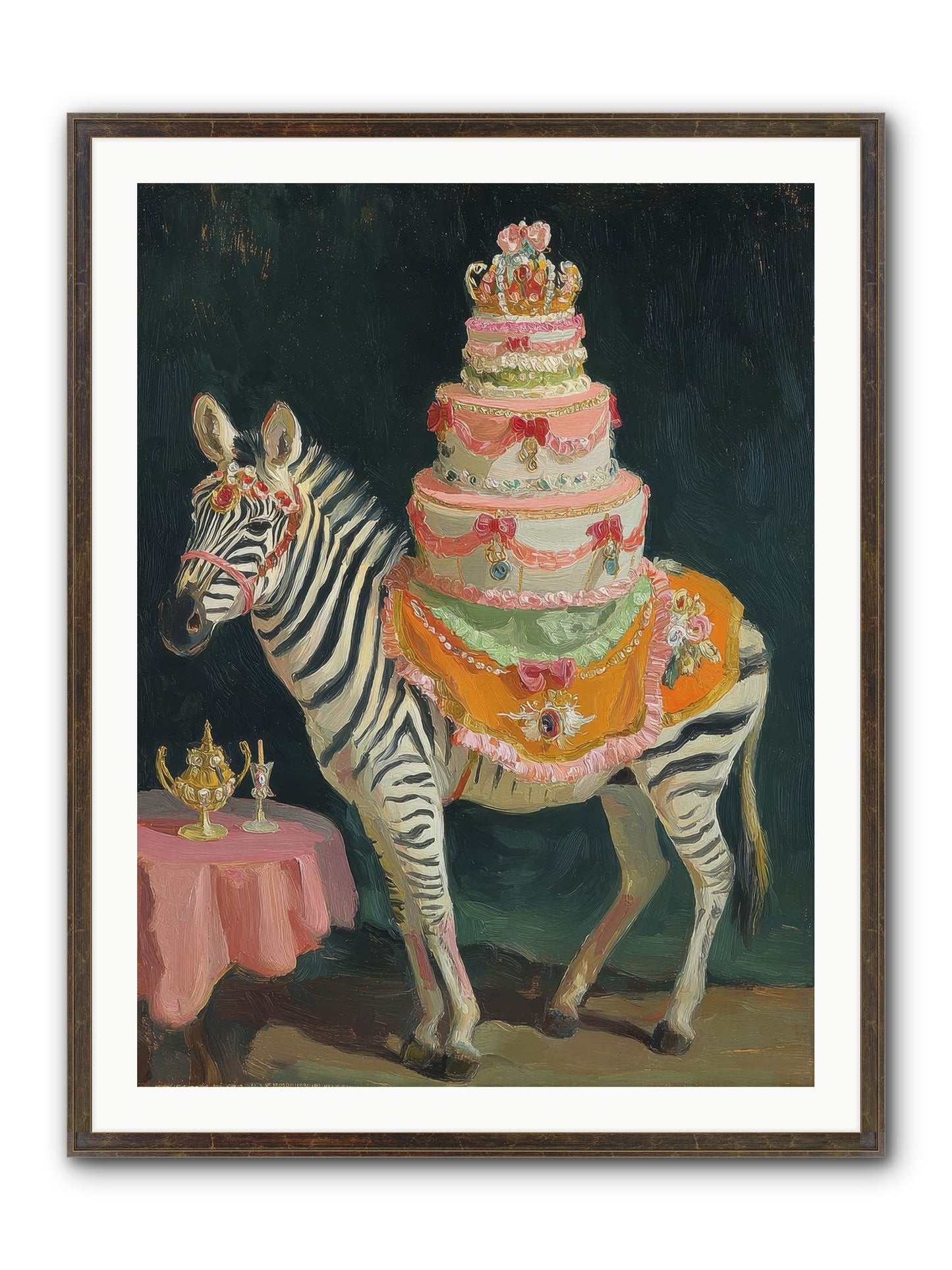 The Decadent Interlude Framed Print - Slimwoods Black/Gold 30x40