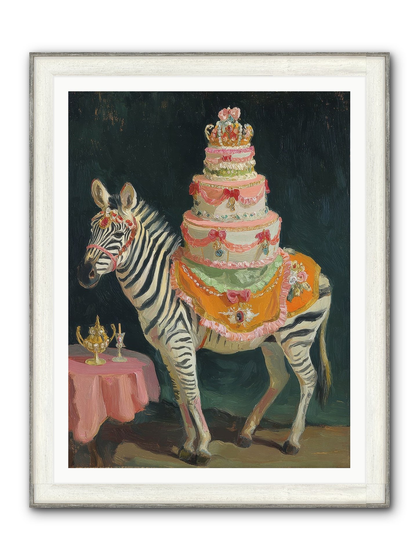 The Decadent Interlude Framed Print - Driftwood White 36x48