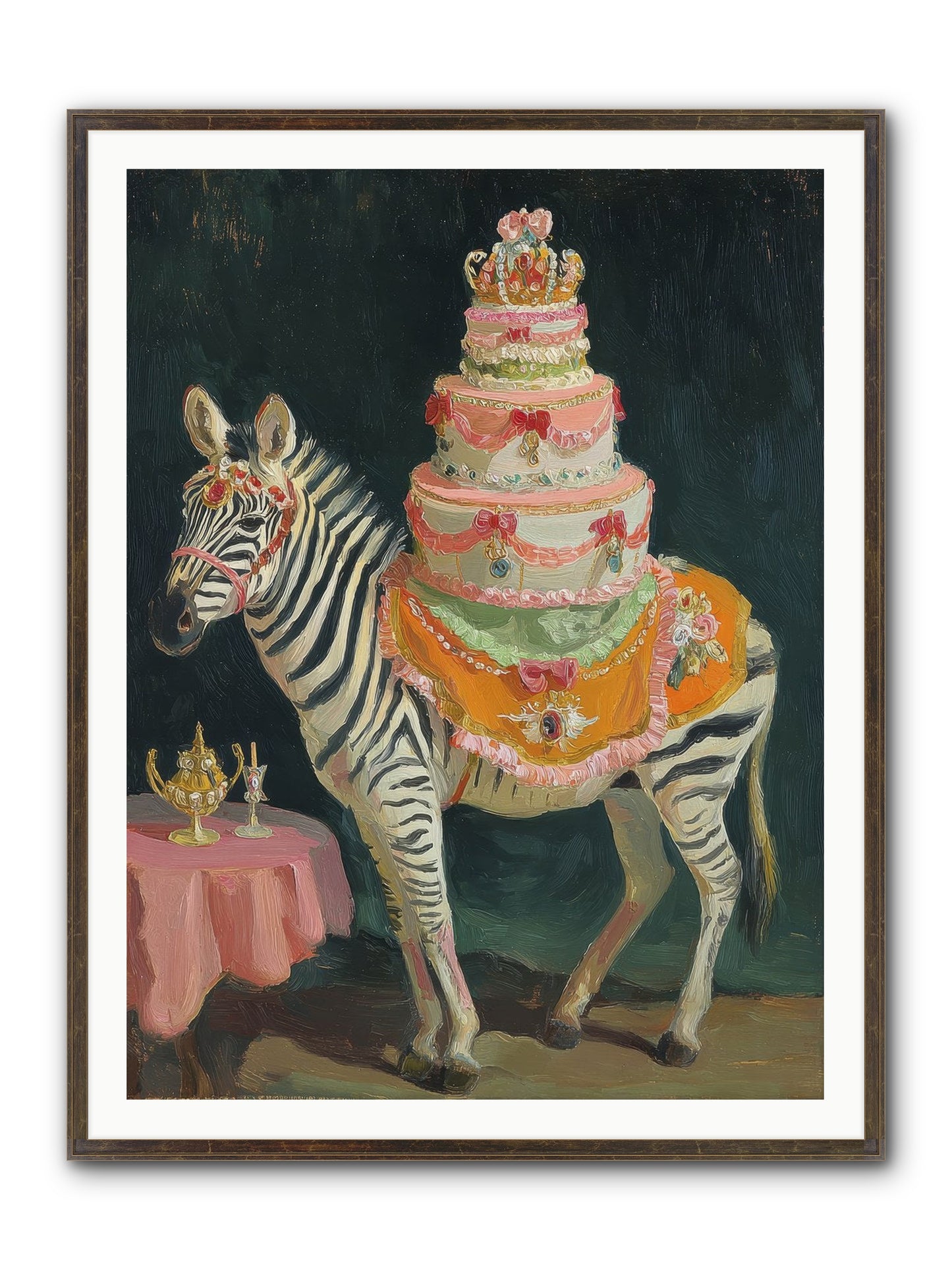 The Decadent Interlude Framed Print - Slimwoods Black/Gold 36x48