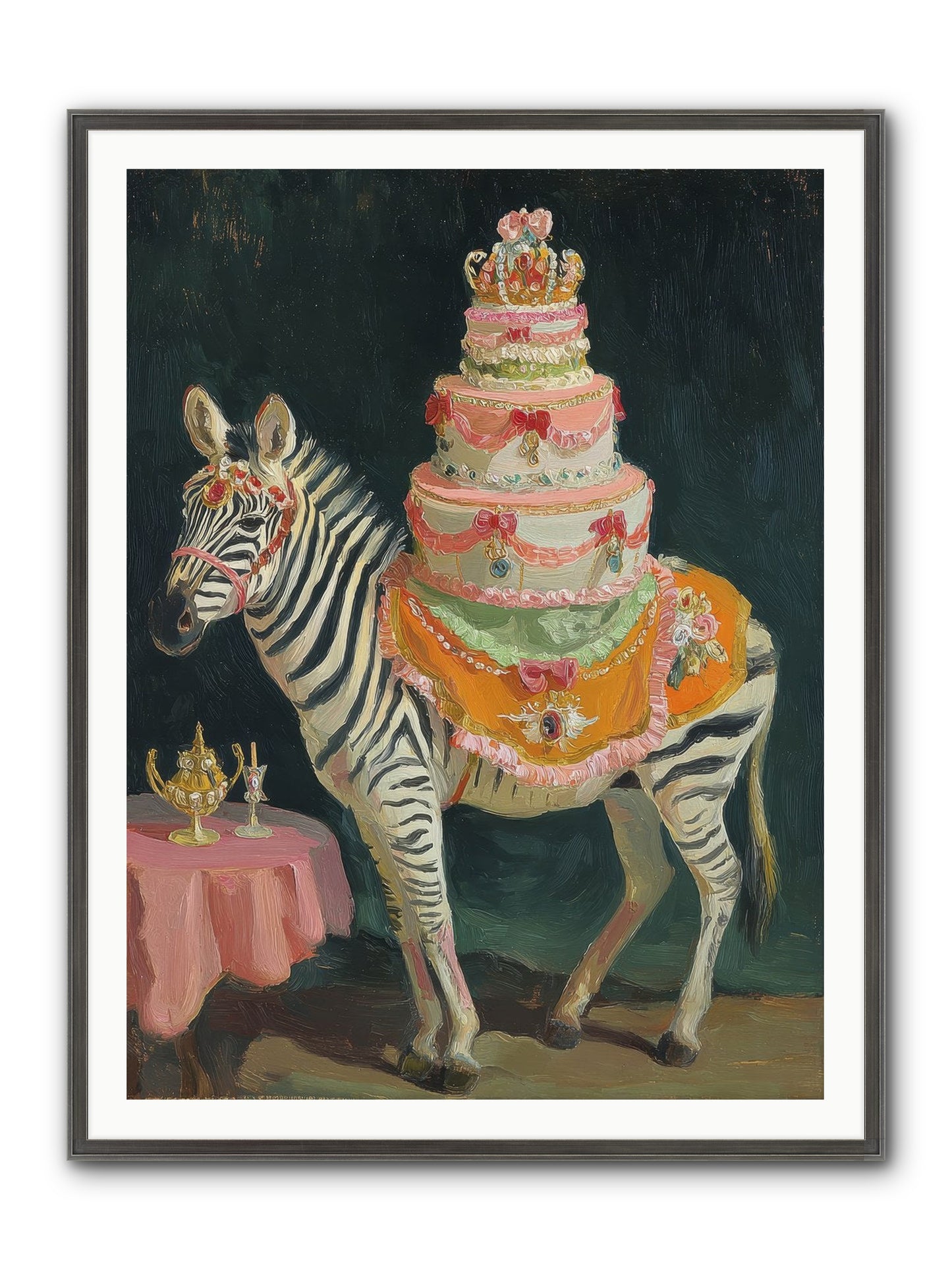 The Decadent Interlude Framed Print - Slimwoods Black/Silver 36x48