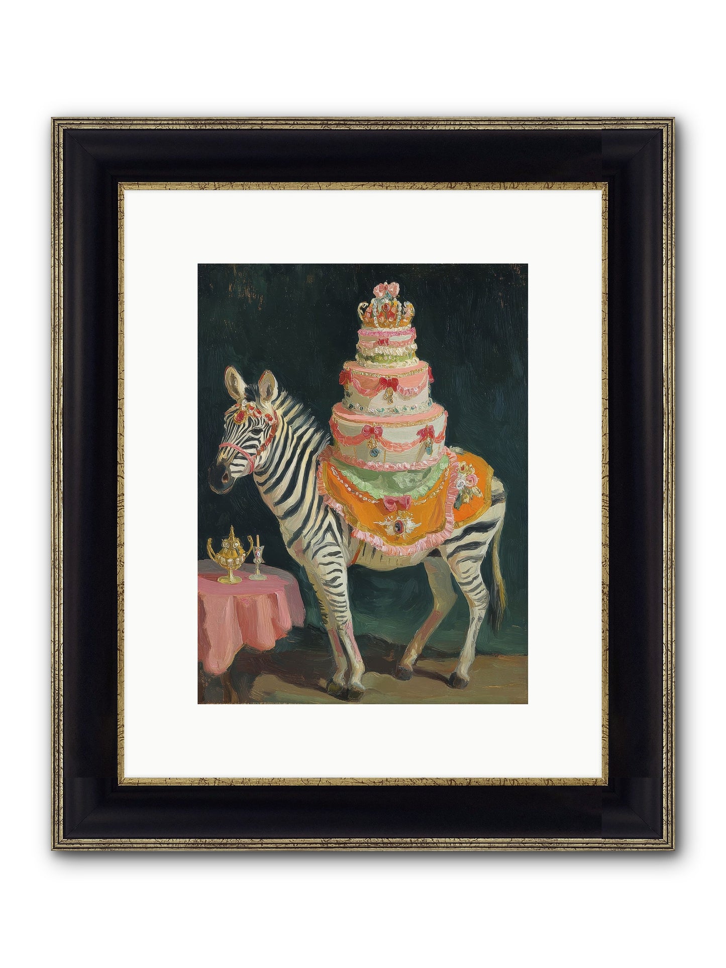 The Decadent Interlude Framed Print - Black & Gold 9x12