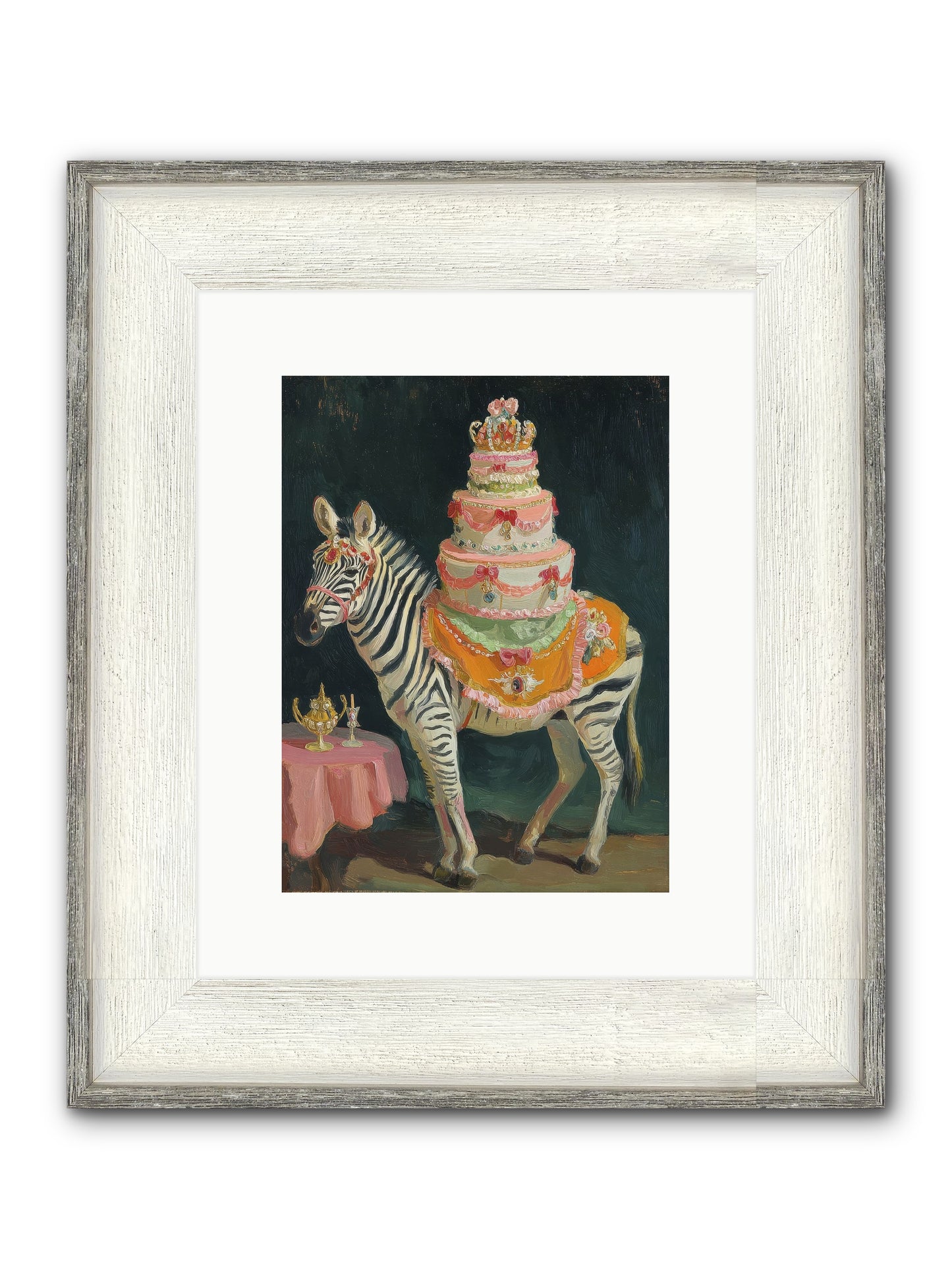 The Decadent Interlude Framed Print - Driftwood White 9x12