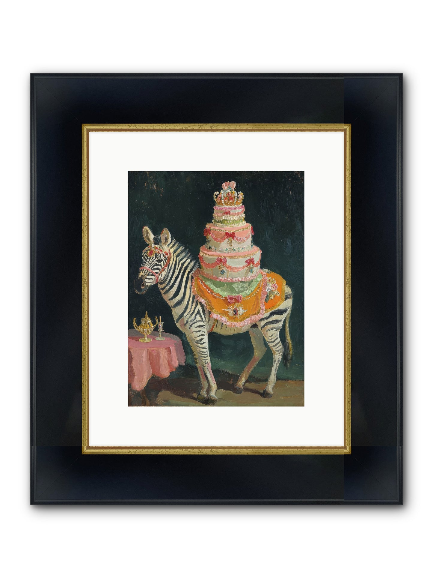 The Decadent Interlude Framed Print - Wide Black w/Gold 9x12
