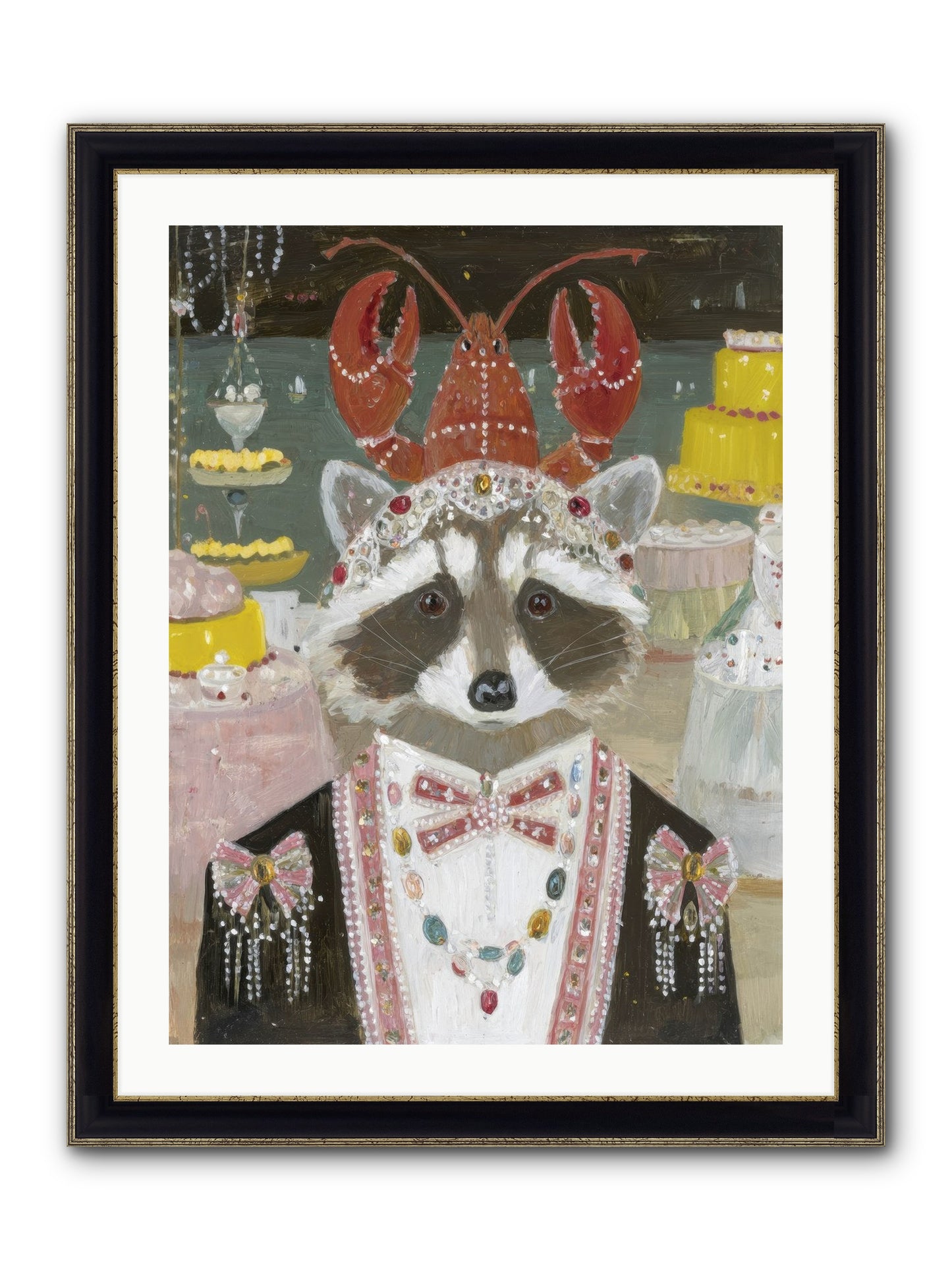 The Delicious Hour Framed Print - Black & Gold 24x32