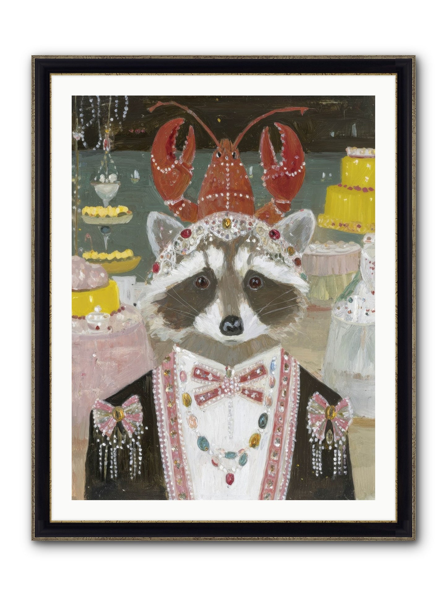 The Delicious Hour Framed Print - Black & Gold 30x40