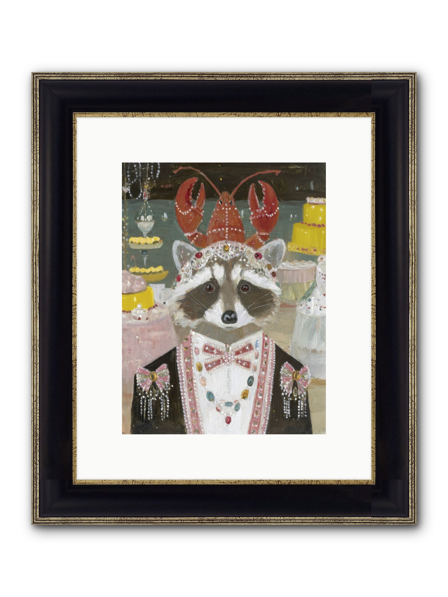 The Delicious Hour Framed Print - Black & Gold 9x12