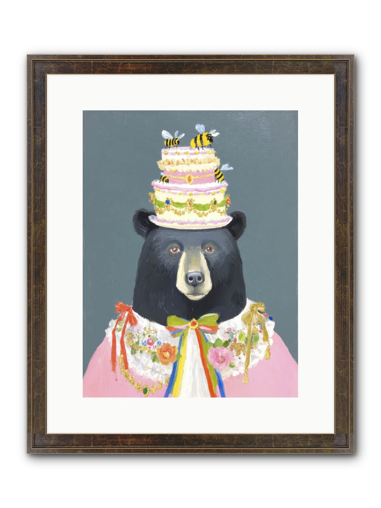 The Delightful Affair Framed Print - Slimwoods Black/Gold 12x16
